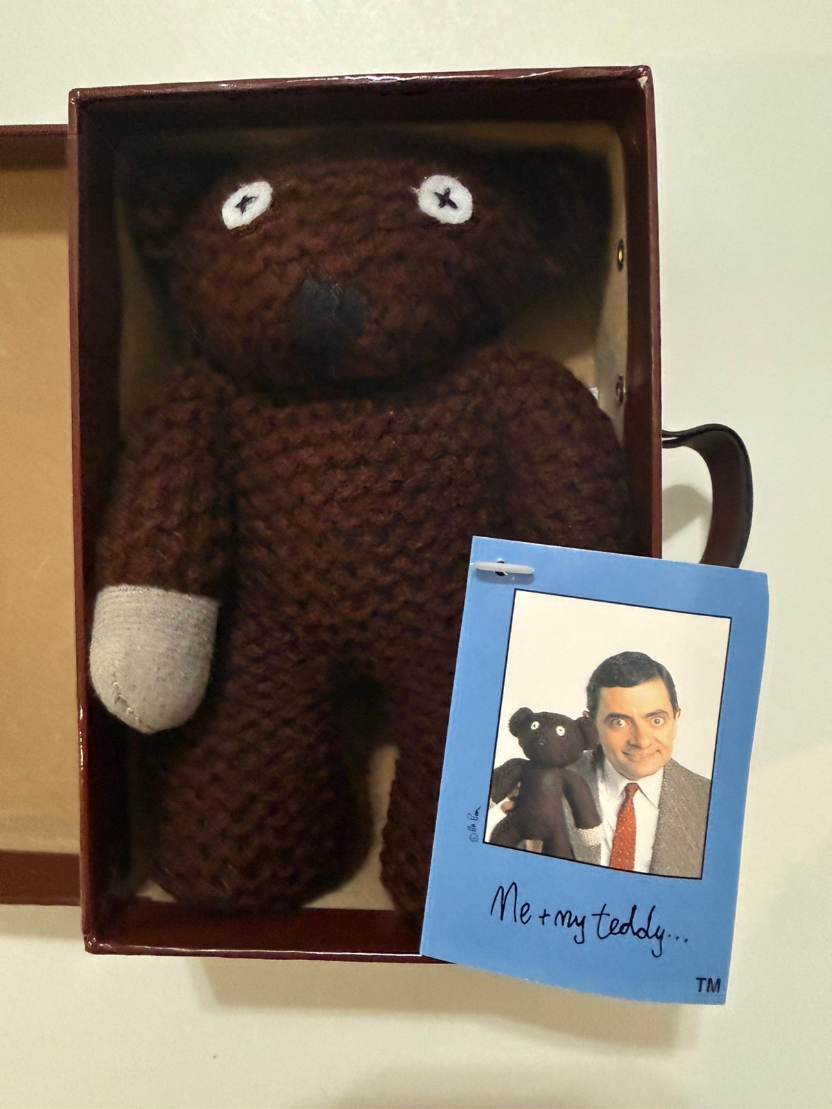 Rare, Authentic Mr Bean “Teddy on Board” in Travel Case, 7” Teddy, S/N 591408