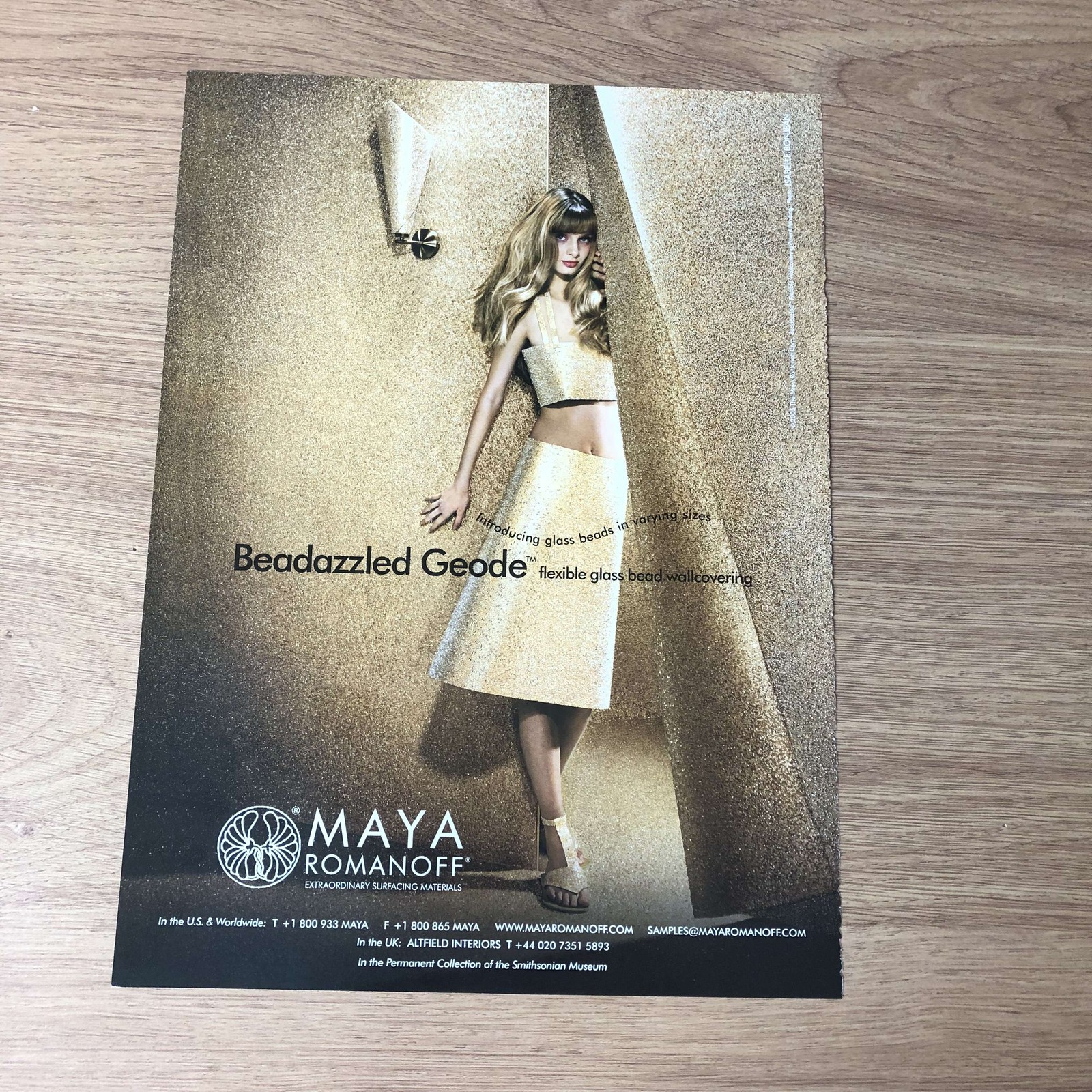 FASH08 MAGAZINE ADVERT 12X9 BEADAZZLED GEODE – WALLCOVERING