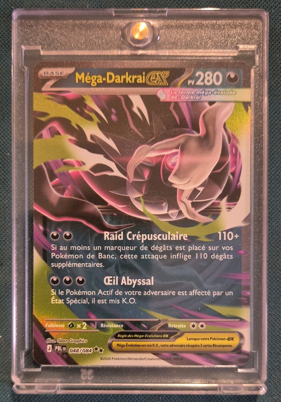Pokemon TCG Mega-Darkrai EX 048/084 FR 280BP Full Art Holo EX Mega
