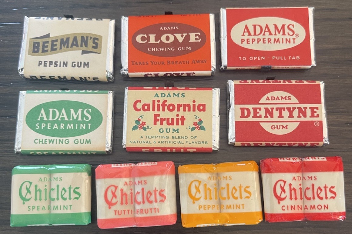Vintage 1940’s AMERICAN CHICLE CO TAB VENDING GUM  Sealed  New Old Stock  RARE