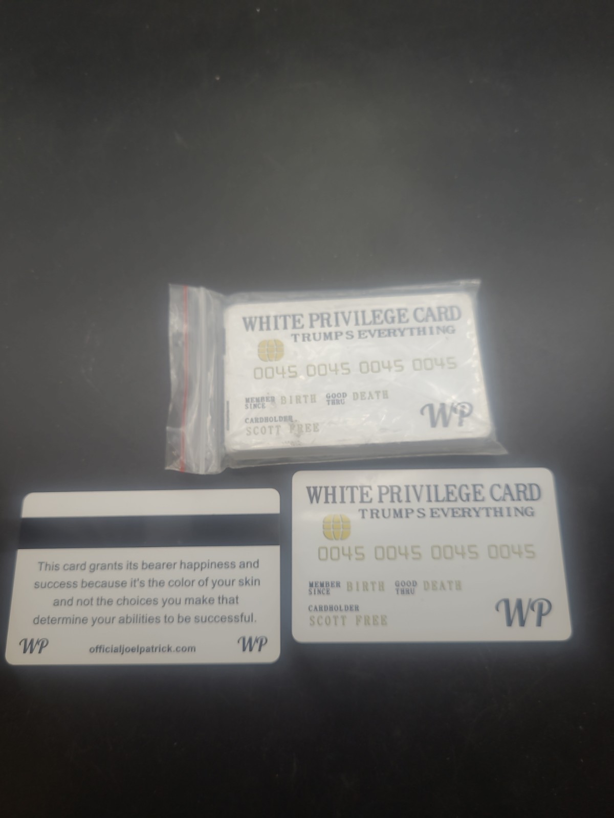 10 W. Privilege Cards Novelty Plastic Credit Card Trump MAGA Joke Funny Card 10 W. Privilege Cards Novelty Plastic Credit Card Trump MAGA Joke Funny Card