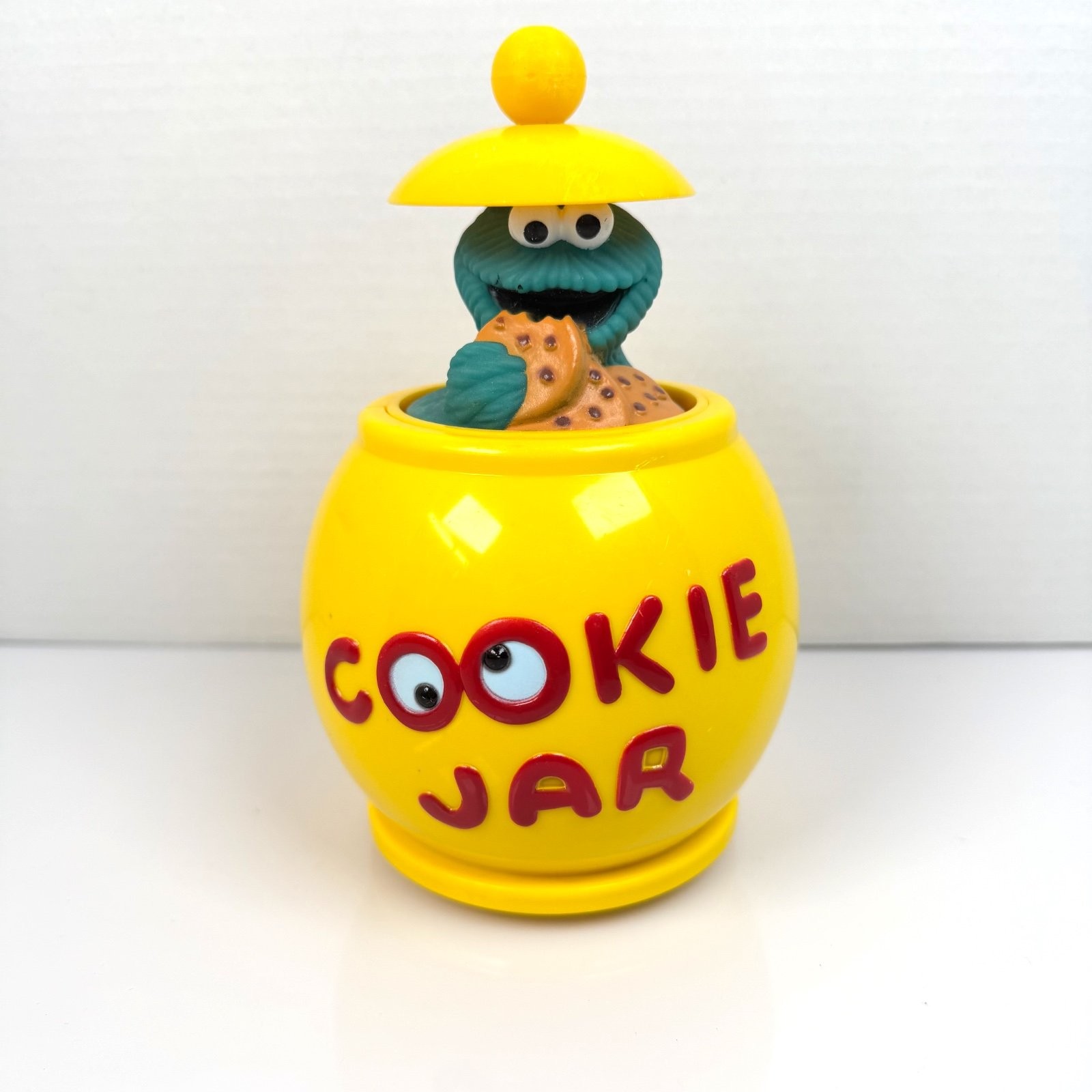 Vintage 1978 Illco Sesame Street Cookie Monster Cookie Jar Press N Go Toy