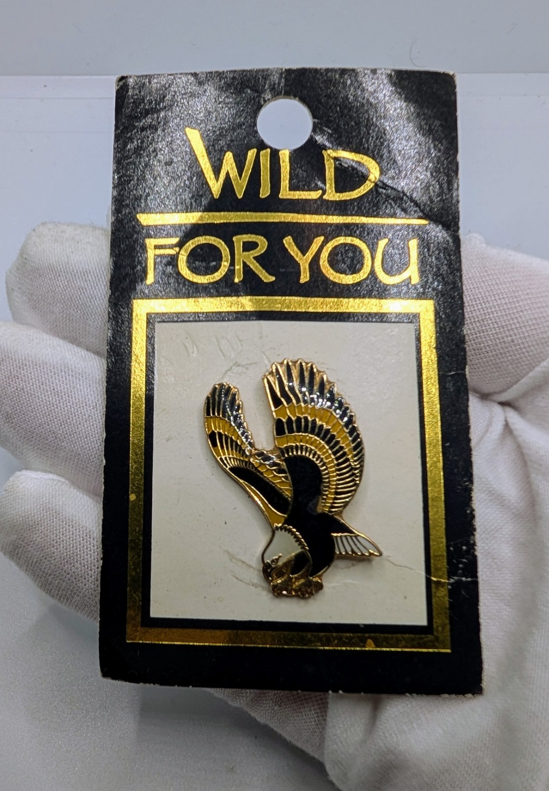 Vintage Wild For You Tampa Florida Lowry Zoo Soaring Eagle Lapel Pin New on Card