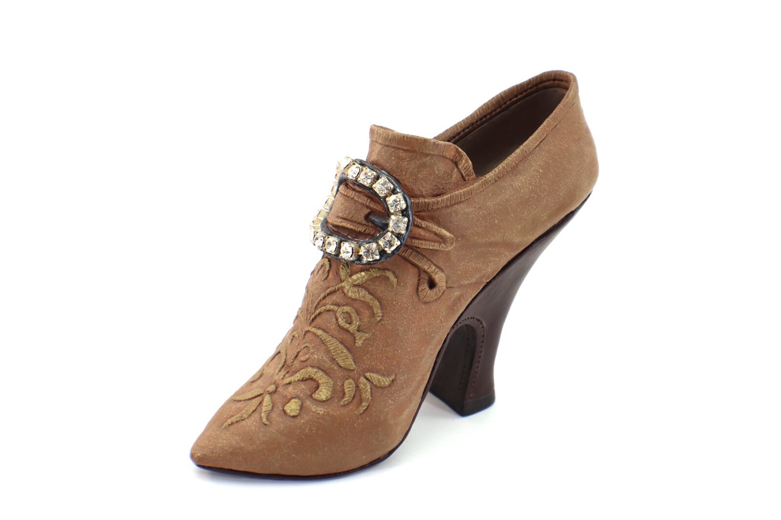 Just the Right Shoe Light Brown Shoe Boot #2501 Decorative Miniature Collectible