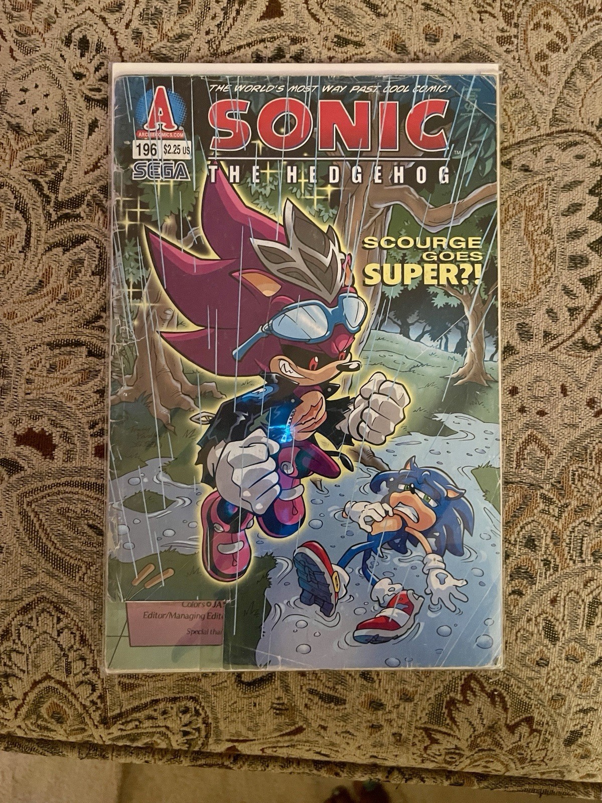 Sonic the Hedgehog Archie Comic Issue #196 Direct Edition, Bagged Boarded