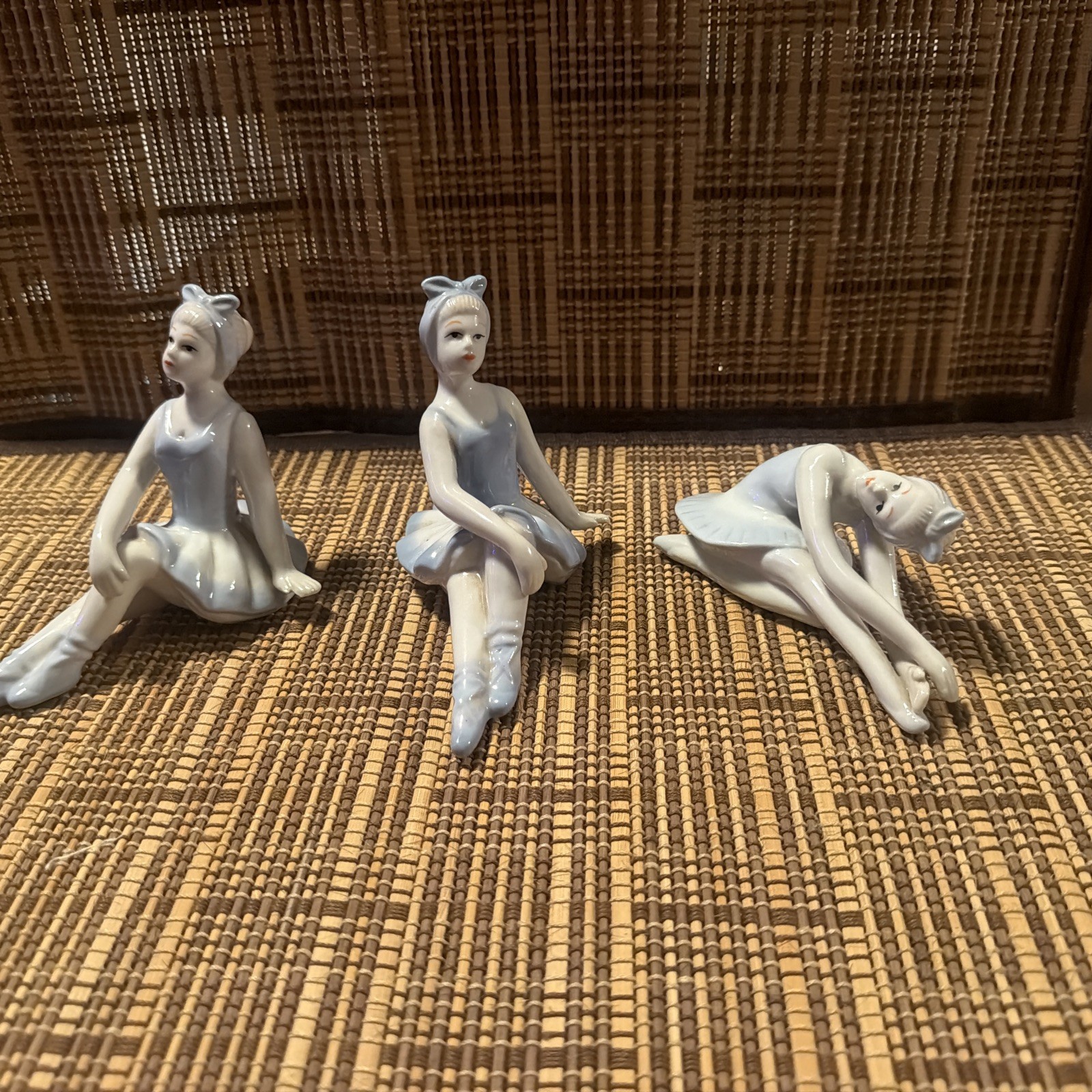 Set of-3 Vintage Ceramic Ballerina Girl Figurines 4.5