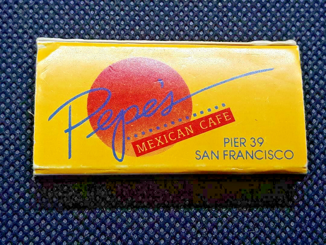 Vtg 1980\'s Pepe\'s Mexican Cafe Restaurant Matchbox Matches Pier 39 San Francisco