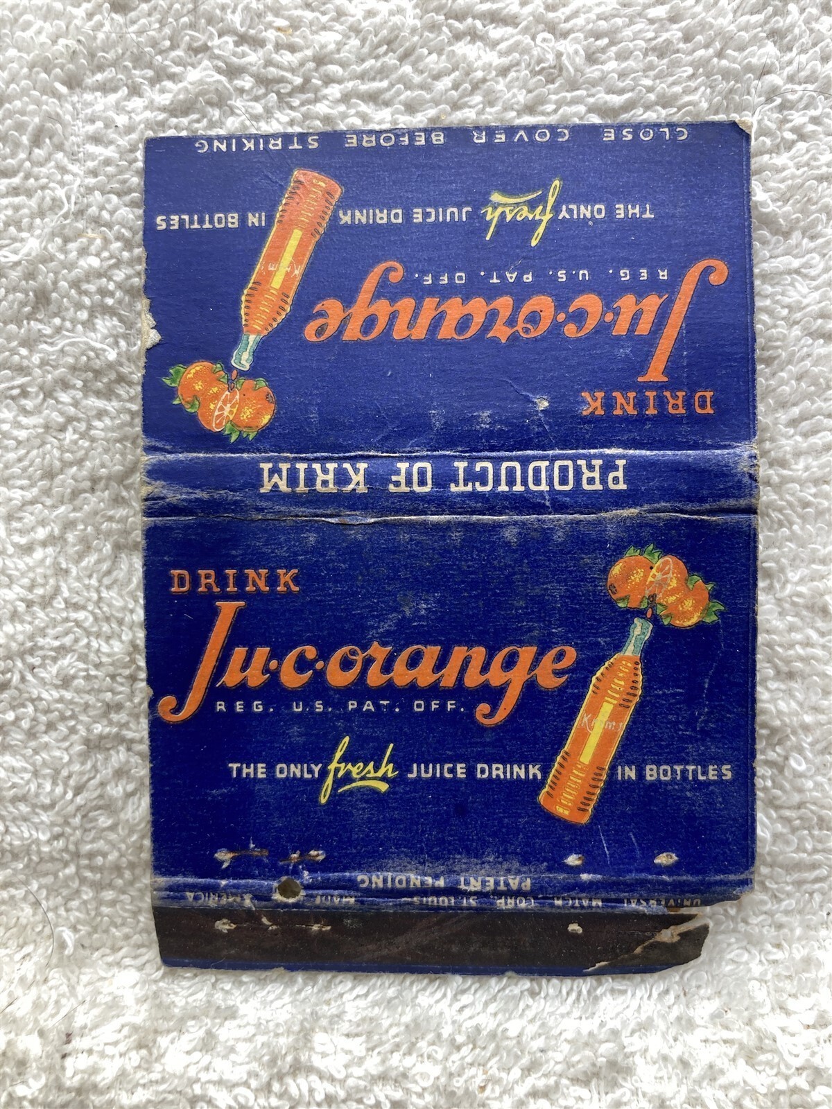 1920s 1930s 1940s Hostess Ginger Ale Ju-C-Orange Soda Match Pack Matchbook Cover 1920s 1930s 1940s Hostess Ginger Ale Ju-C-Orange Soda Match Pack Matchbook Cover