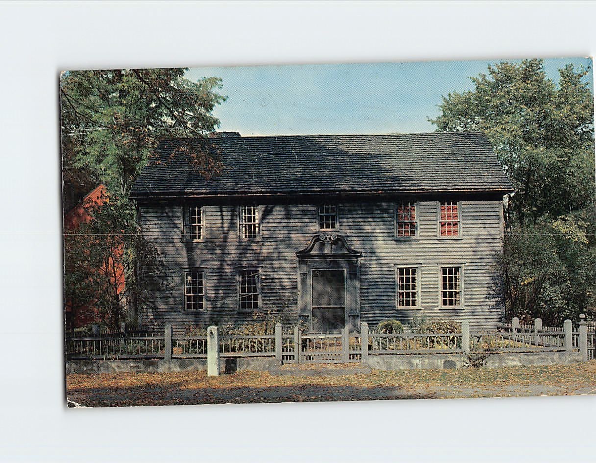 Postcard The Mission House Museum Built in 1739 Stockbridge Massachusetts USA