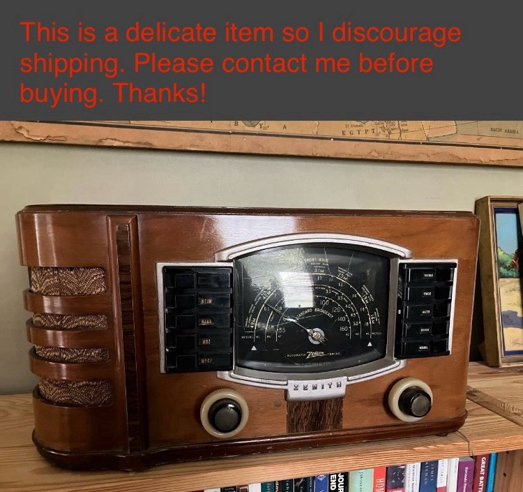 Zenith Model 7S633 Antique Radio 1941 WORKS Automatic Tuning Zenith Model 7S633 Antique Radio 1941 WORKS Automatic Tuning