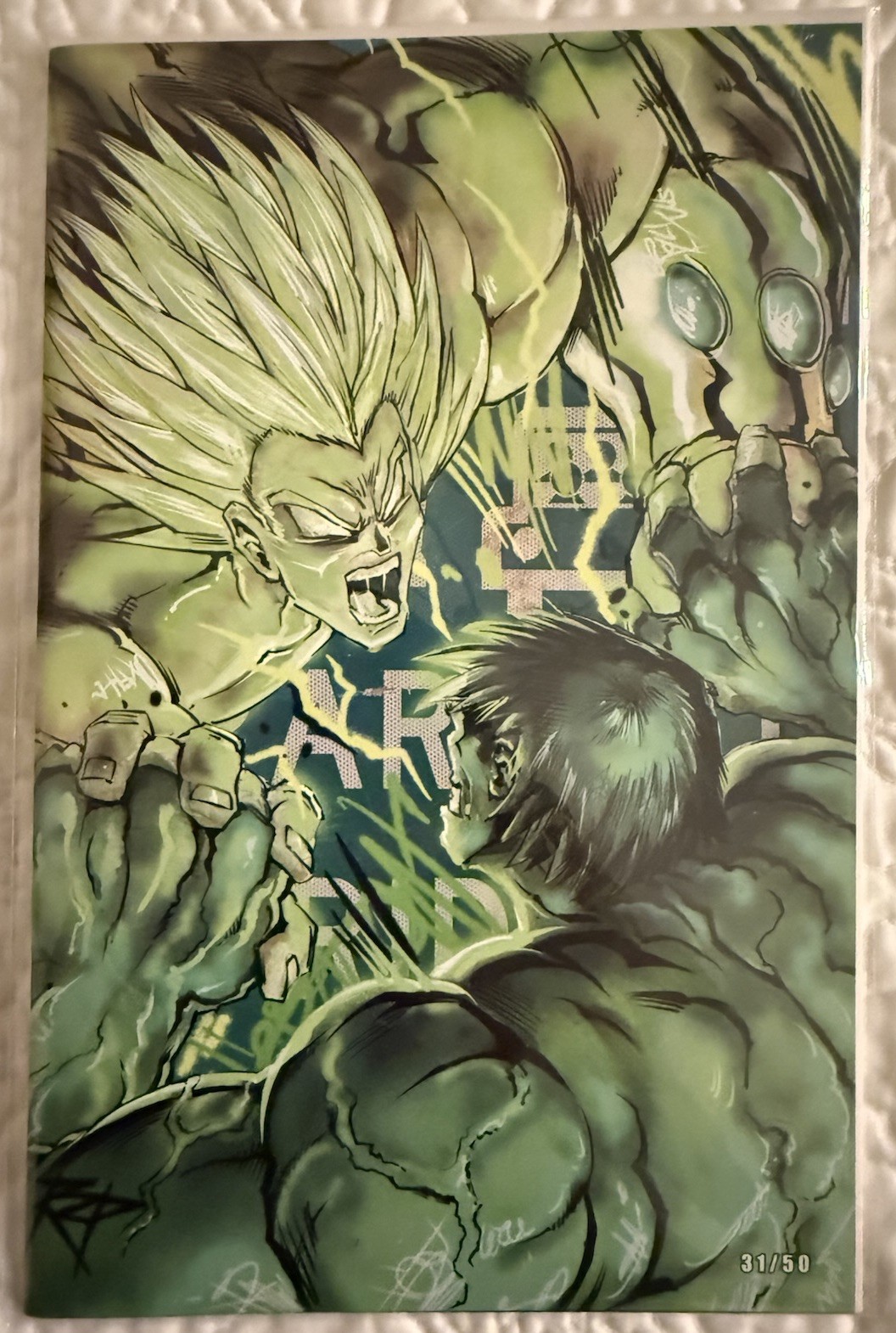RZP ~ Fractured Realms Variant  ~ NM/NM+ ~ Ltd 31/50 ~ Hulk Vs Brolly ~ Megacon