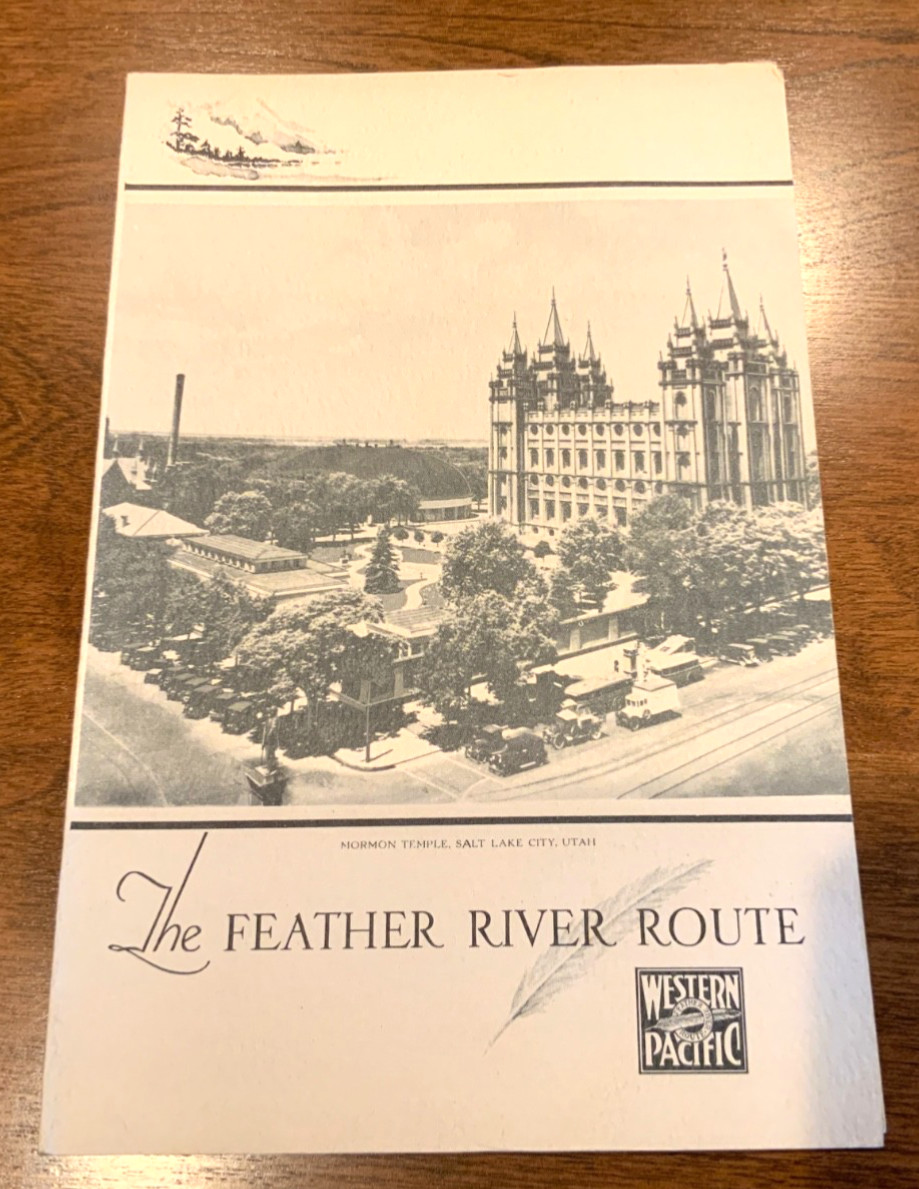 Denver & Rio Grande Western Railroad 1936 Dinner Menu/Feather River Route - Utah