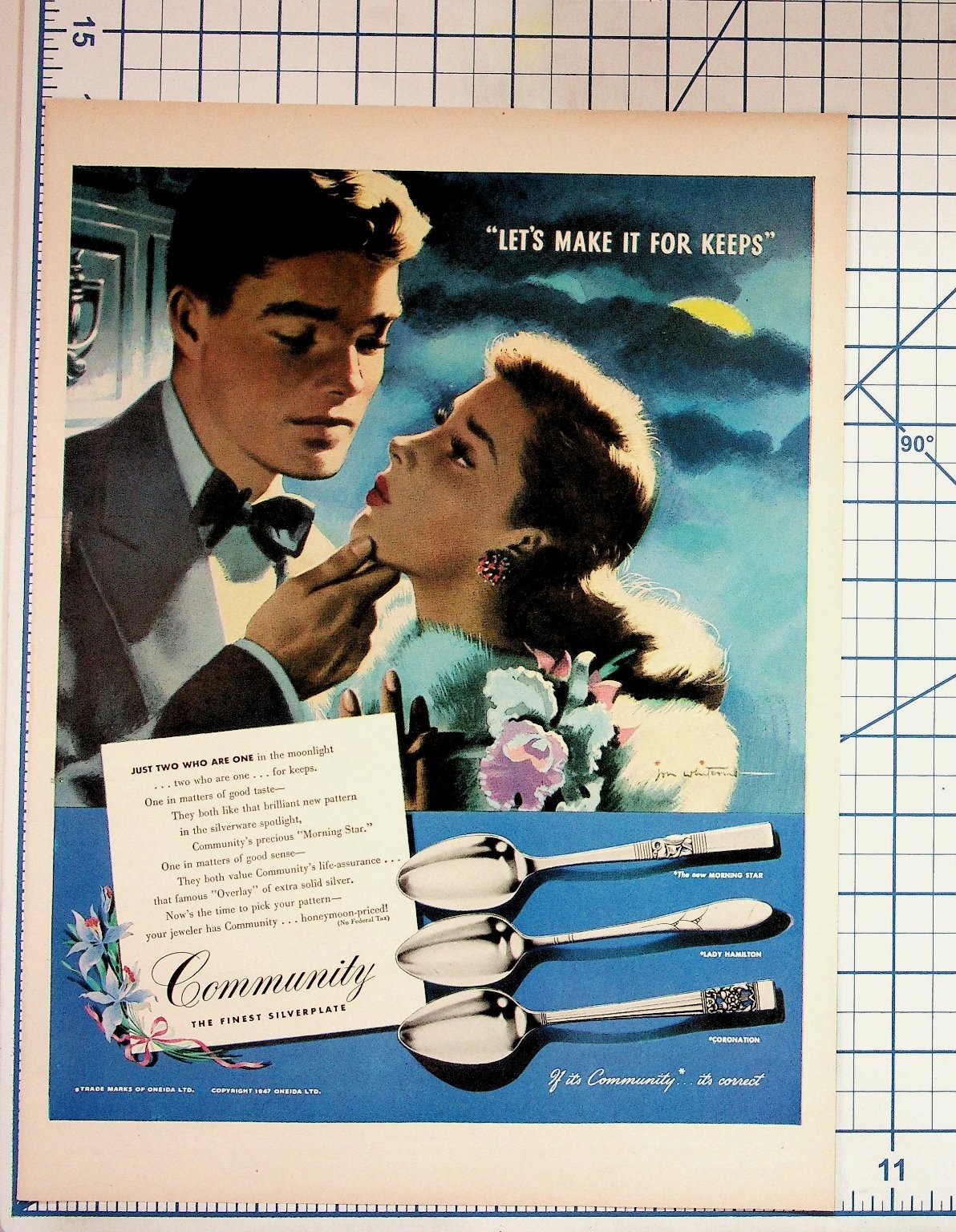 1947 Community Silverplate Ad \ 1947 Community Silverplate Ad \