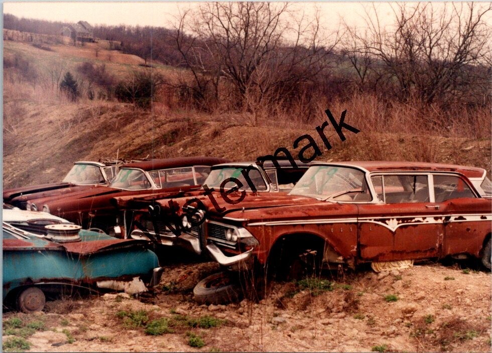 Junkyard junk rusty old vintage automobile car found photo 3.5x5 C8-5