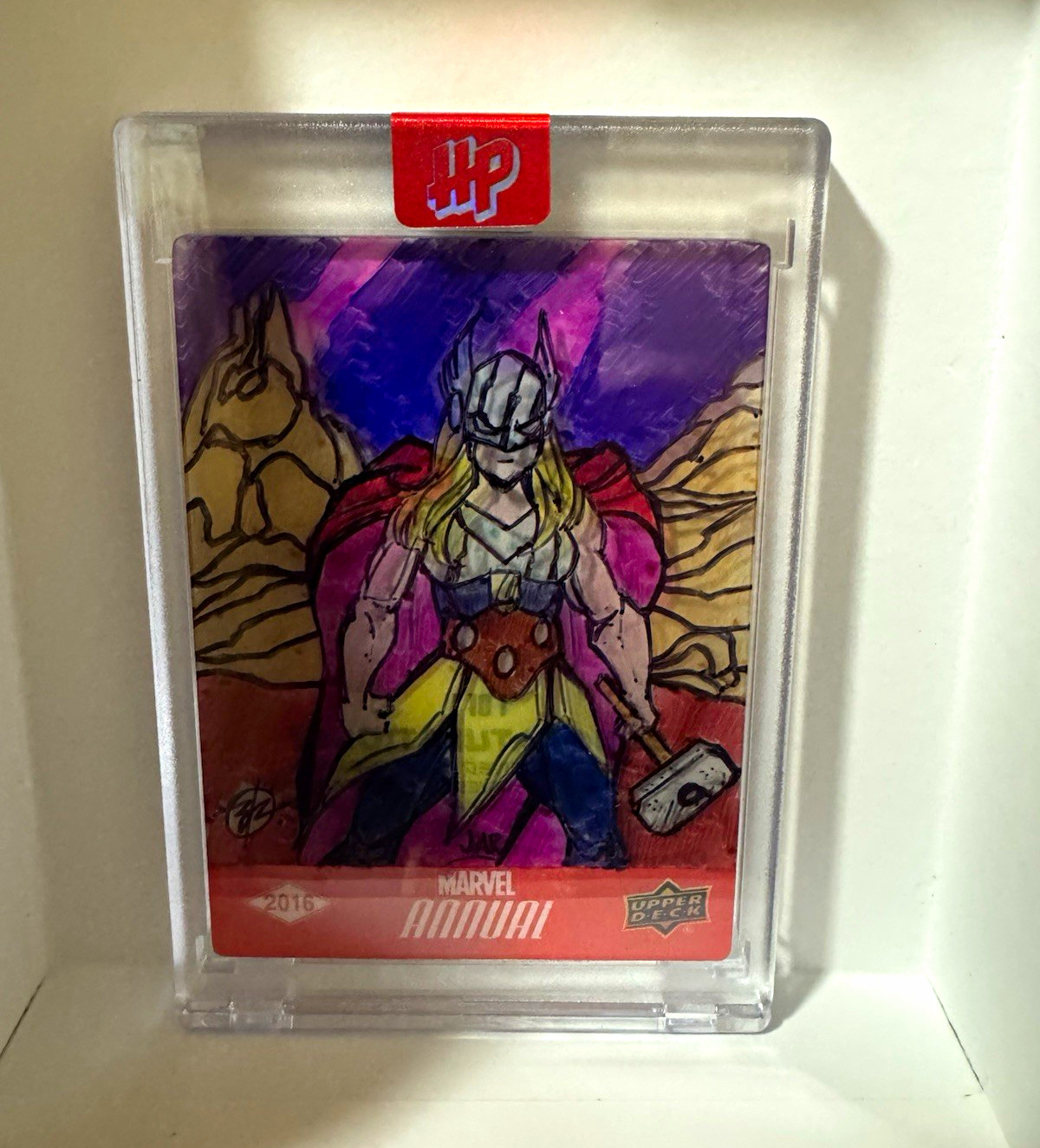 Upper Deck 2016 Marvel Annual Thor 1/1 Sketch Card Hard Signed Benitez/Ramirez