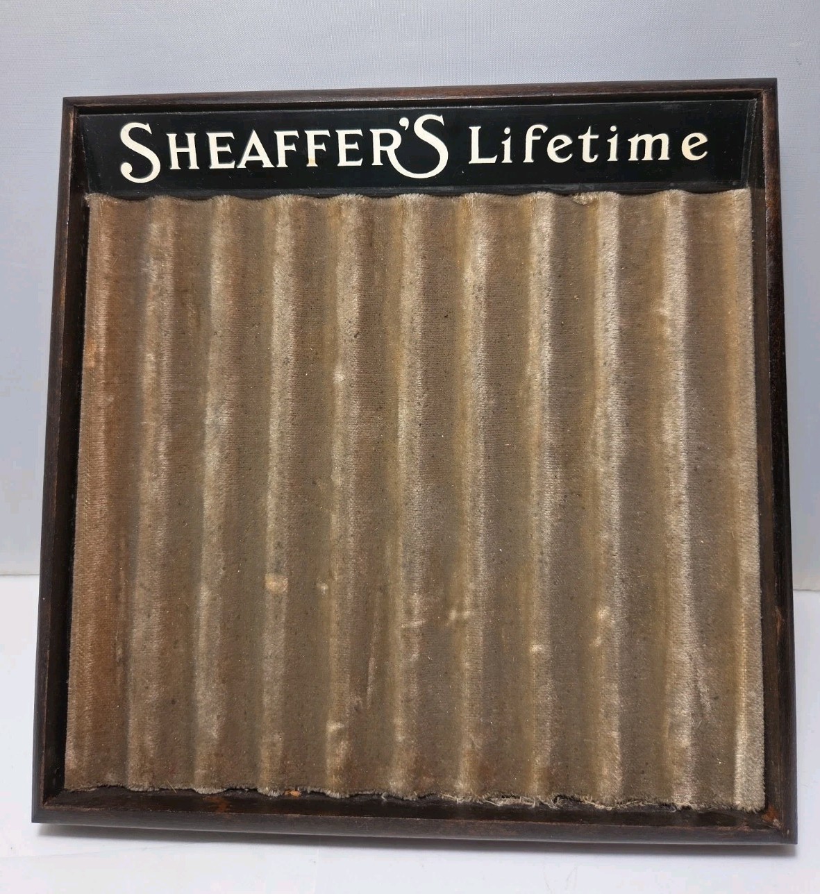 Vintage Sheaffer's Lifetime Pen Store Display Wood Tray for 10 Pens