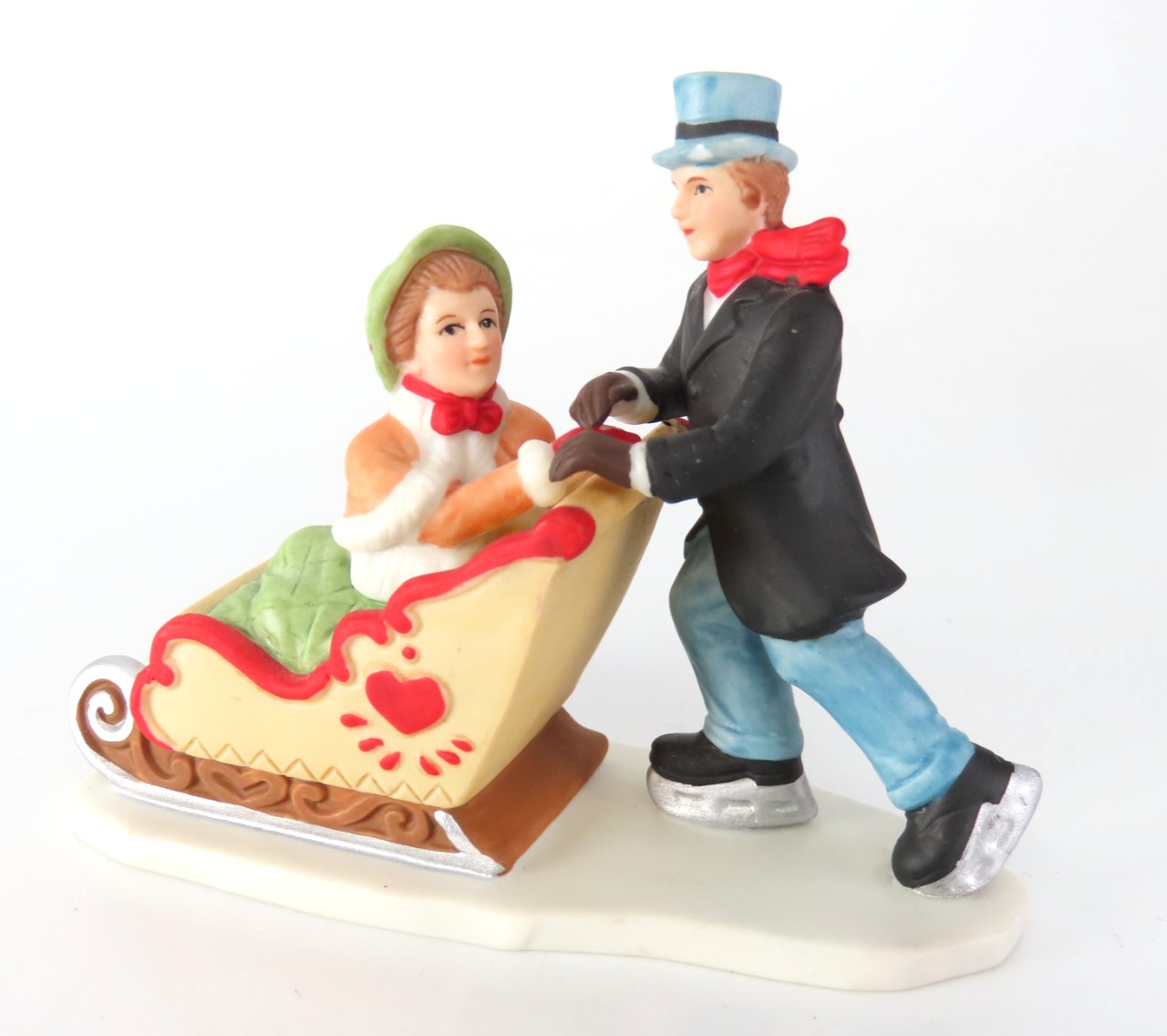 1991 Lefton Colonial Village Olivia & Jake Ardmore Porcelain Figure #00267