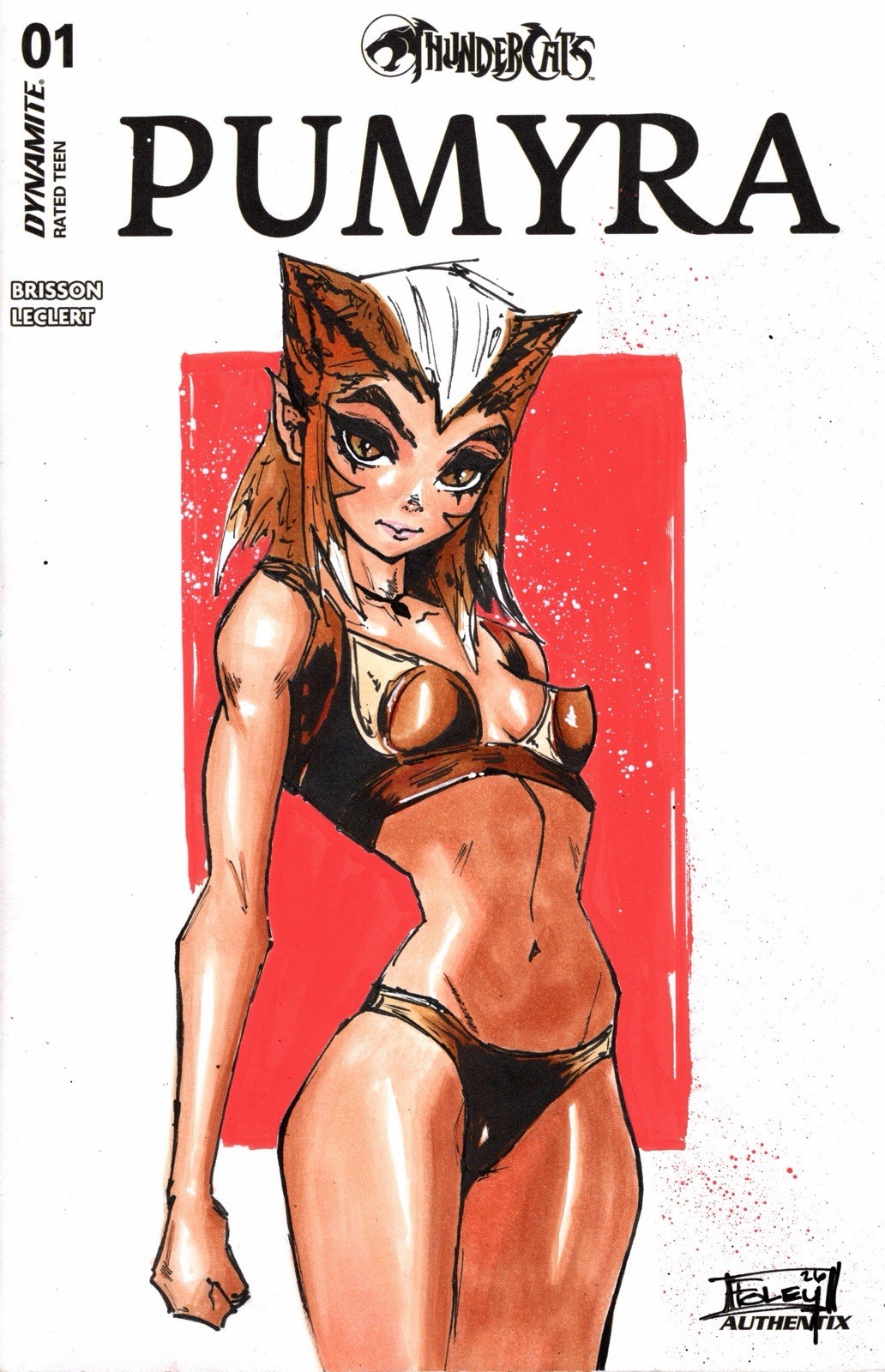 Dynamite Comics Pumyra Thundercats #1 Original Sketch by Nick Alan Foley W/COA