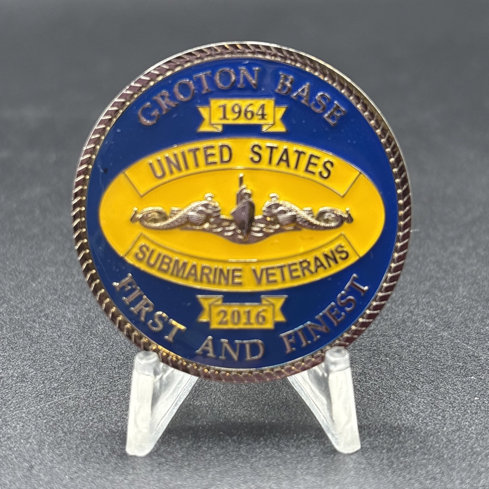 US Submarine Veterans Groton Base Connecticut\'s Submarine Century Challenge Coin
