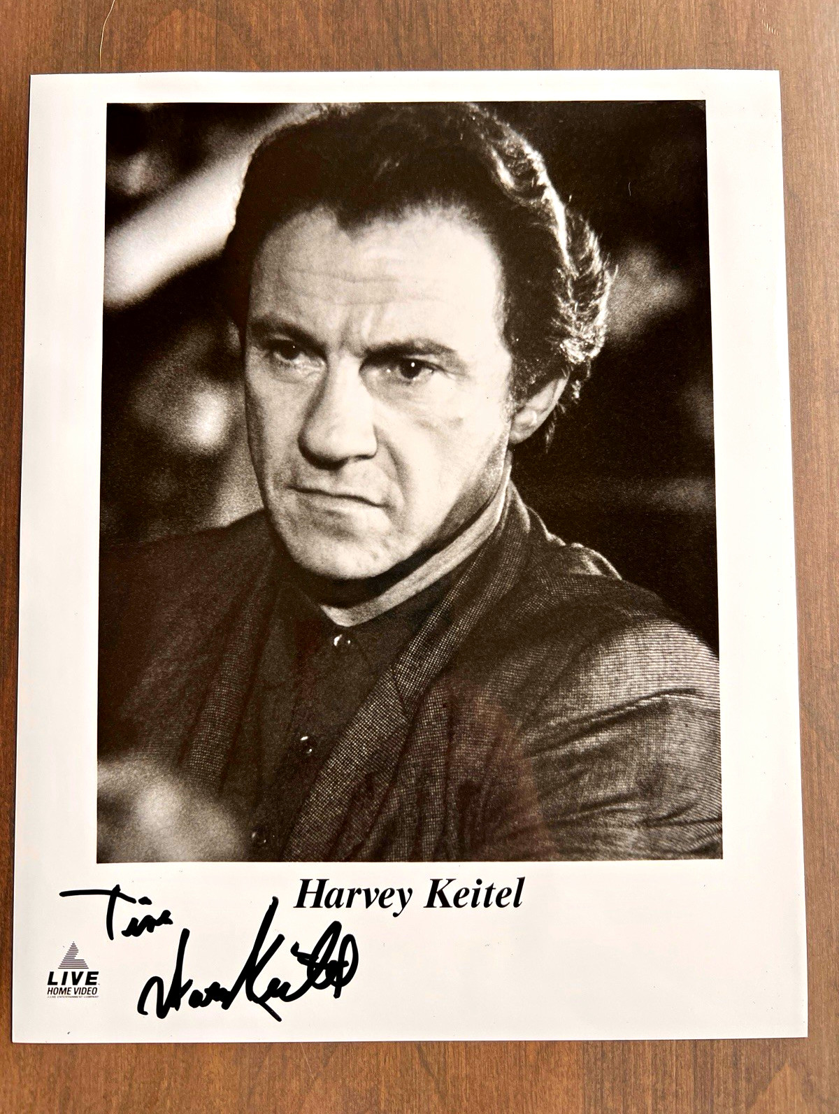 Harvey Keitel Autograph Black & White 8x10 Photograph 1992
