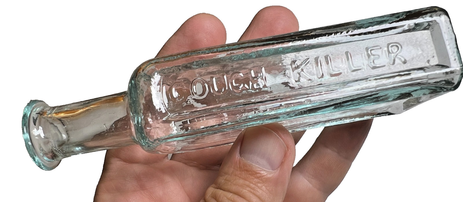 Antique Dr Seth Arnold\'s COUGH KILLER Open Pontil Bottle Smithfield Rhode Island