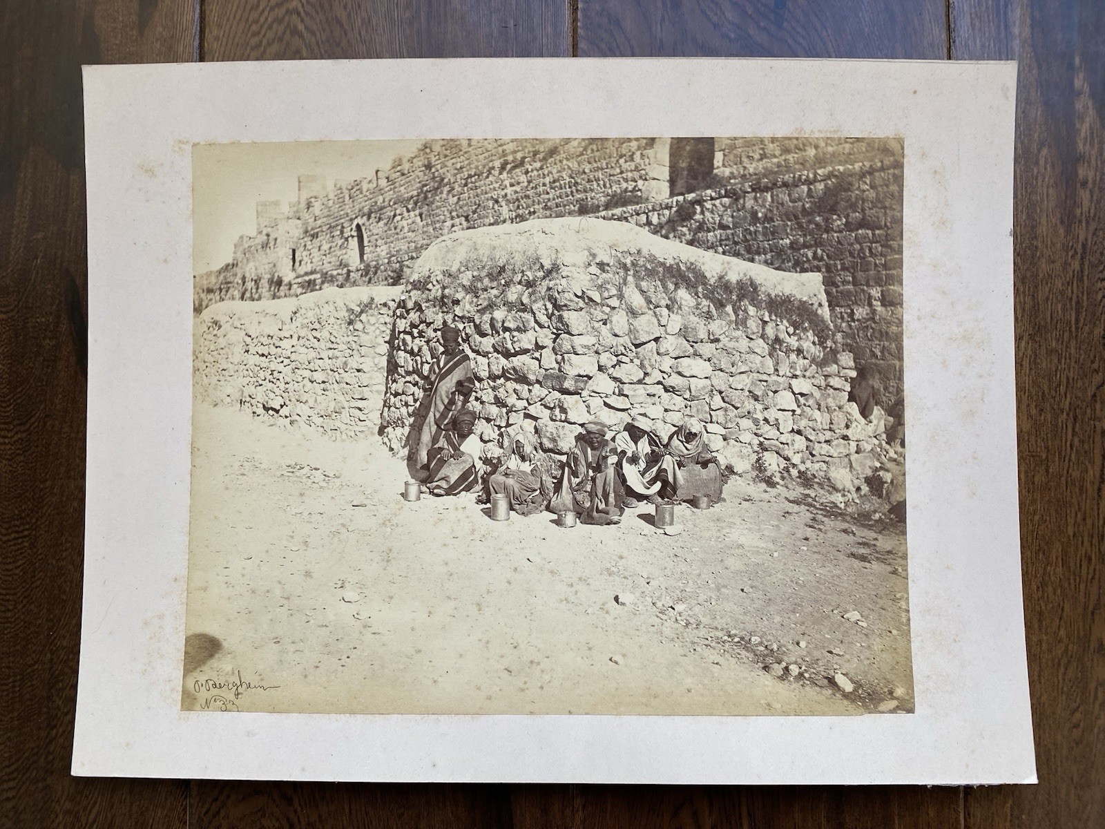 Middle East Villagers Peter Bergheim 19th Century Photographer Antique Photo Middle East Villagers Peter Bergheim 19th Century Photographer Antique Photo