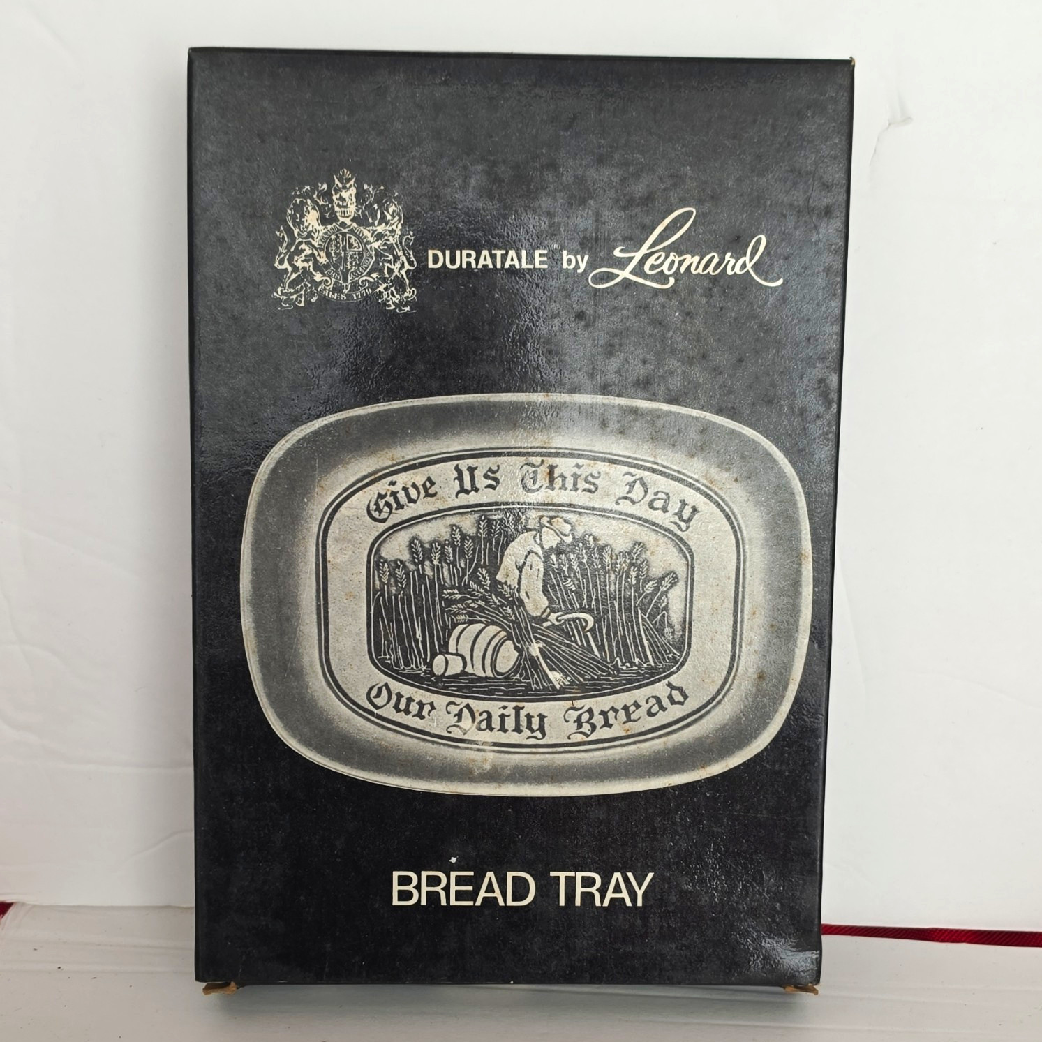 Vintage Duratale by Leonard Bread Tray #8141 Give Us This Day NOS Sealed Box