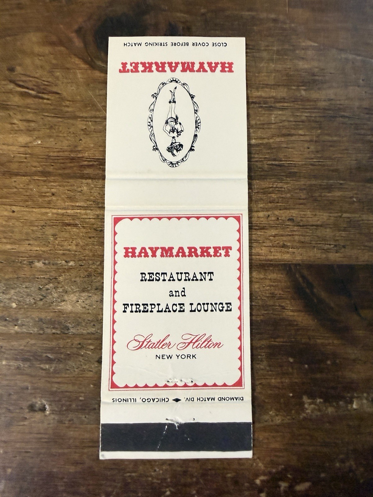 H155 Haymarket Restaurant Lounge NYC New York City Vintage Matchbook Cover