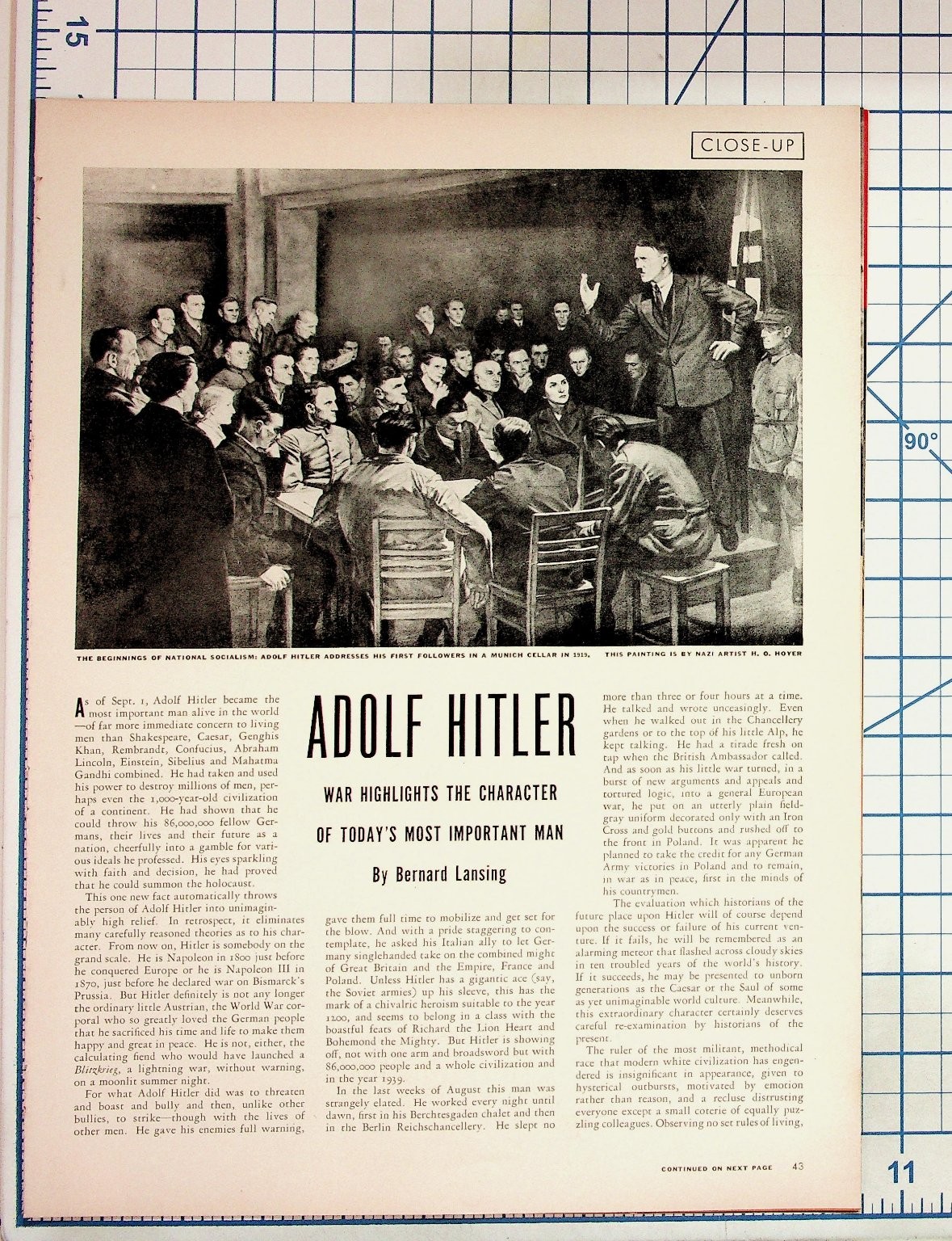 1930s Magazine Article ADOLF HITLER War Highlights Character Vintage Ephemera 1930s Magazine Article ADOLF HITLER War Highlights Character Vintage Ephemera