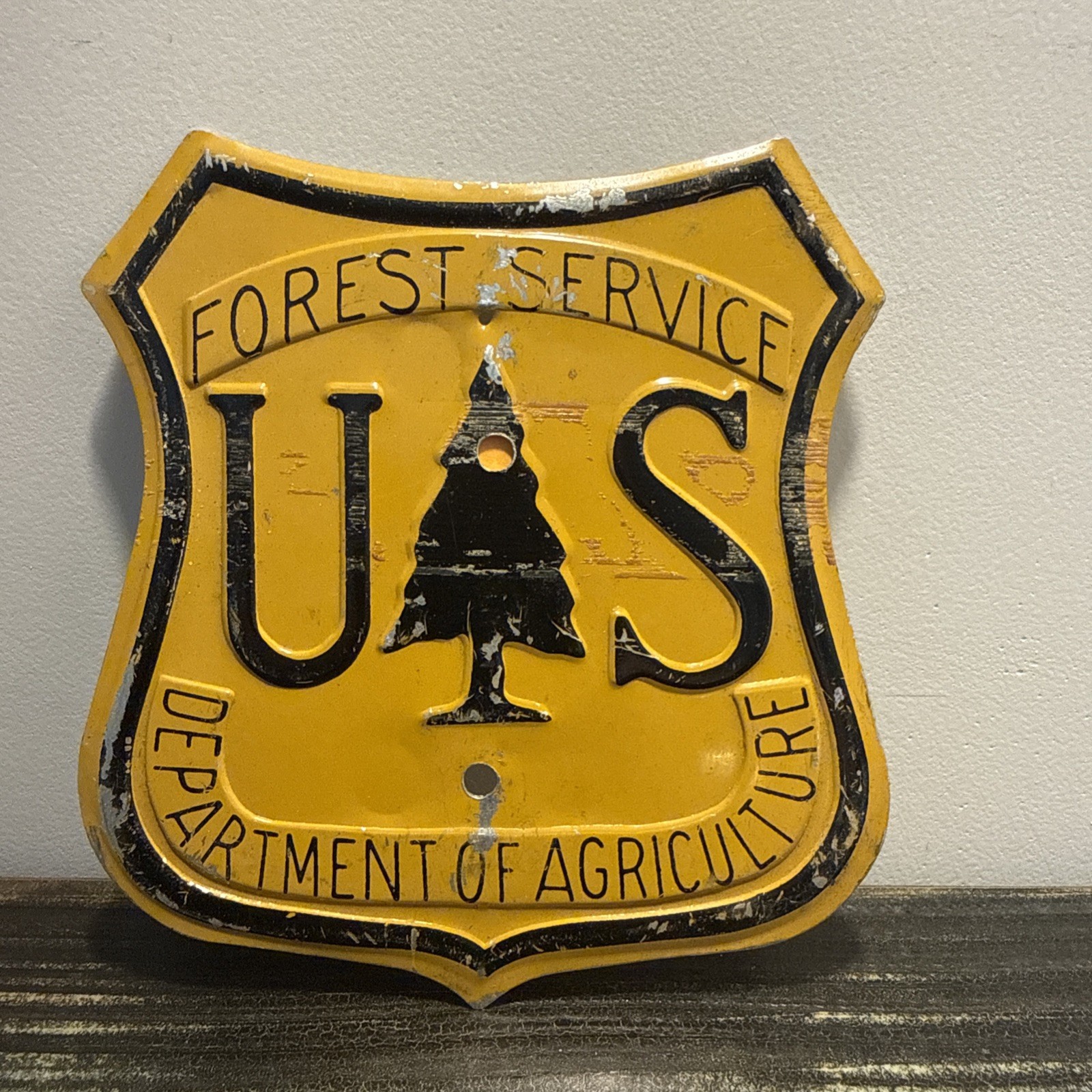 Rare Vintage Metal US Forestry Service Tree Sign Tree Badge Old Stock Rare Vintage Metal US Forestry Service Tree Sign Tree Badge Old Stock