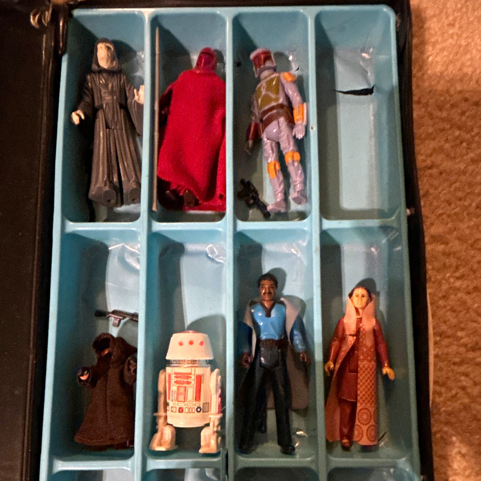 Kenner Vintage Star Wars Action Figures Lot w/ Figure Case, Boba Fett
