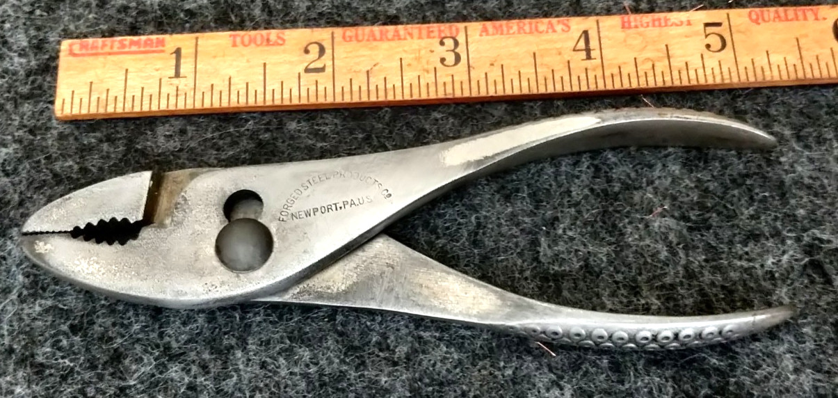 Vtg 1954 SNAP-ON USA VACUUM GRIP Model No. 36 Slip Joint Pliers Wire Cutters 6.5