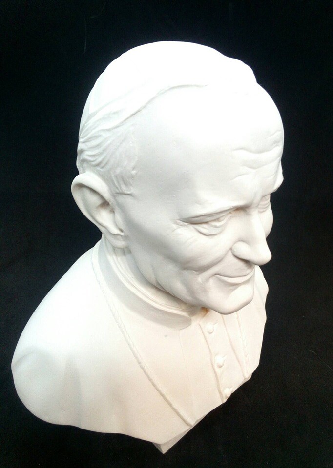 LOT OF 3 Pope John Paul II Ceramic Bust, 7
