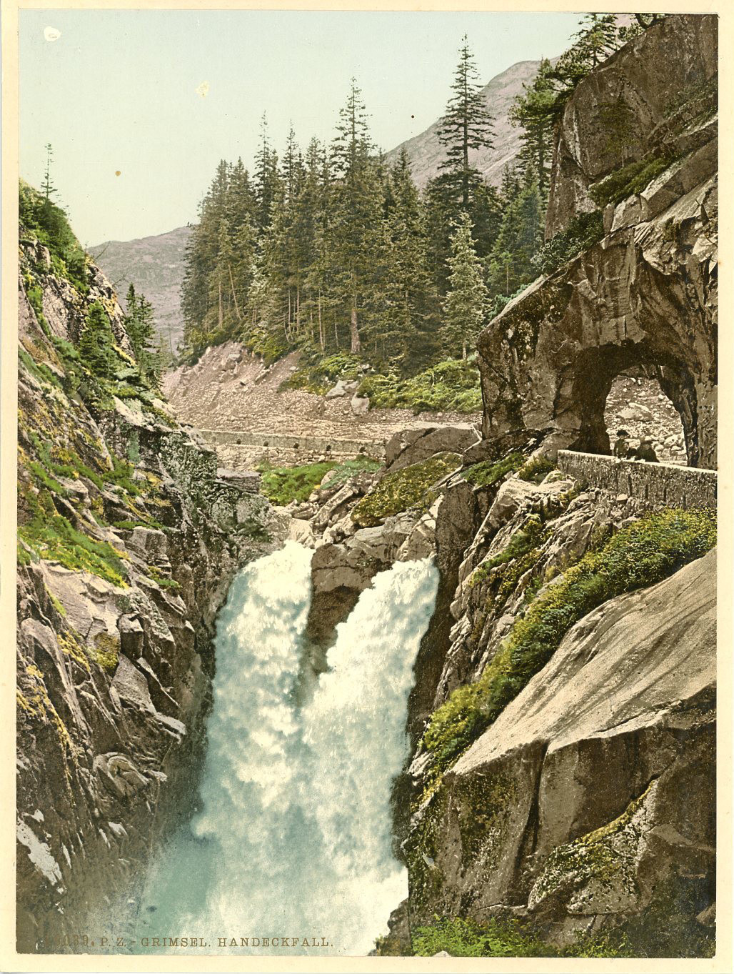 Bernese Oberland. Grimselstrasse. Handeckfall. Vintage PZ Photochromic, Photoch