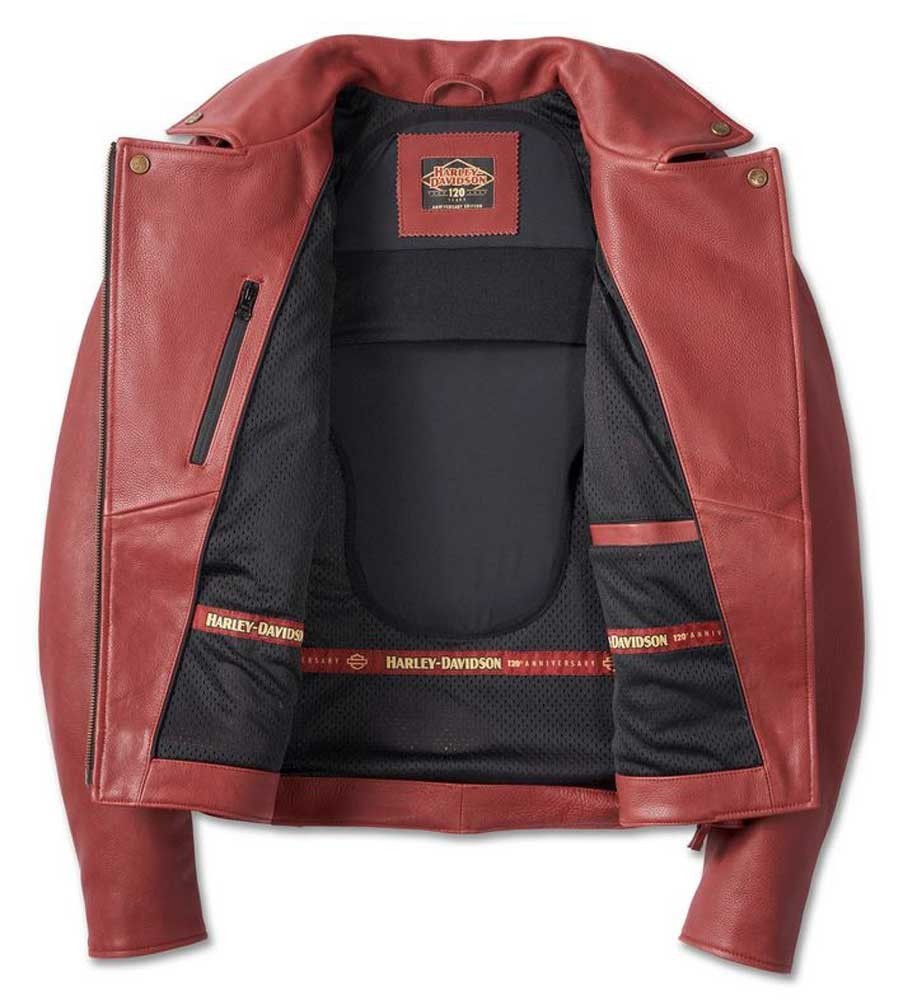 NWT Harley-Davidson 120th Cycle Queen Vintage Leather Biker Jacket 2XL Red NWT Harley-Davidson 120th Cycle Queen Vintage Leather Biker Jacket 2XL Red
