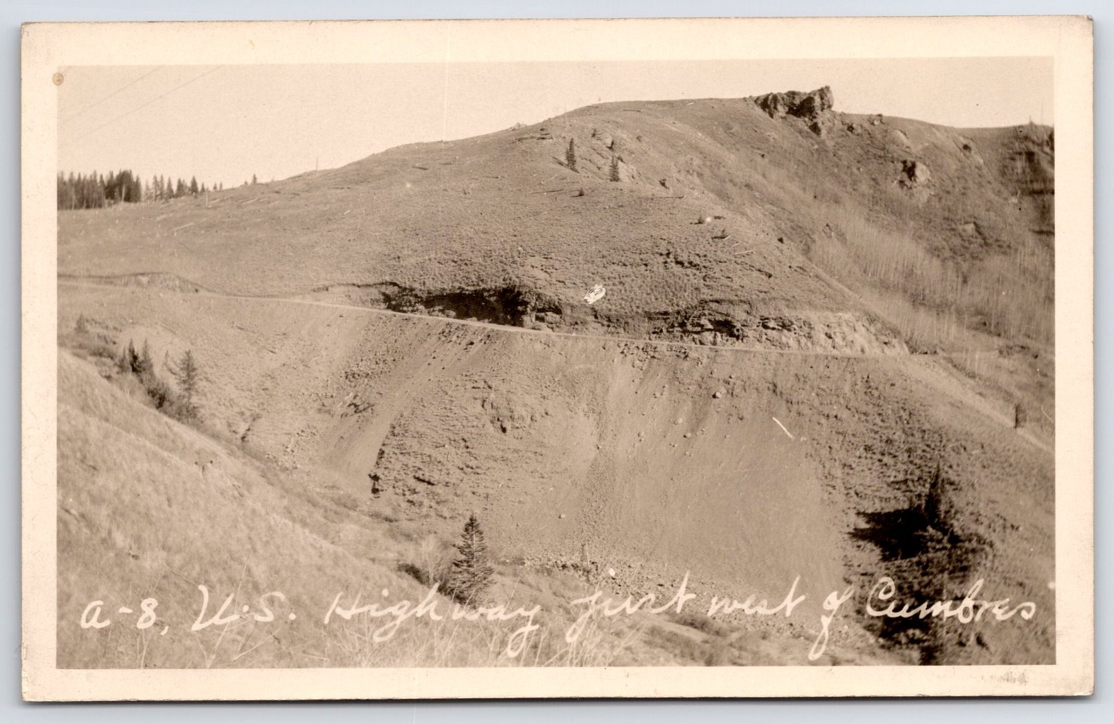 c.1930s RPPC U.S. Highway West of Cumbres Real Photo Postcard