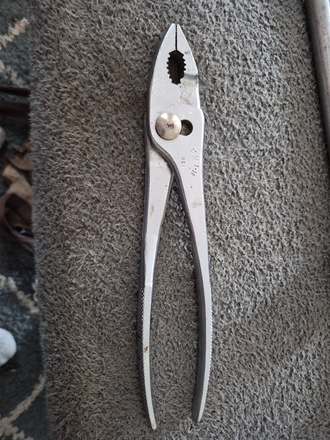 Vintage 10 inch Slip Joint Pliers Utica Tool Co. Model 7-10 High Quality
