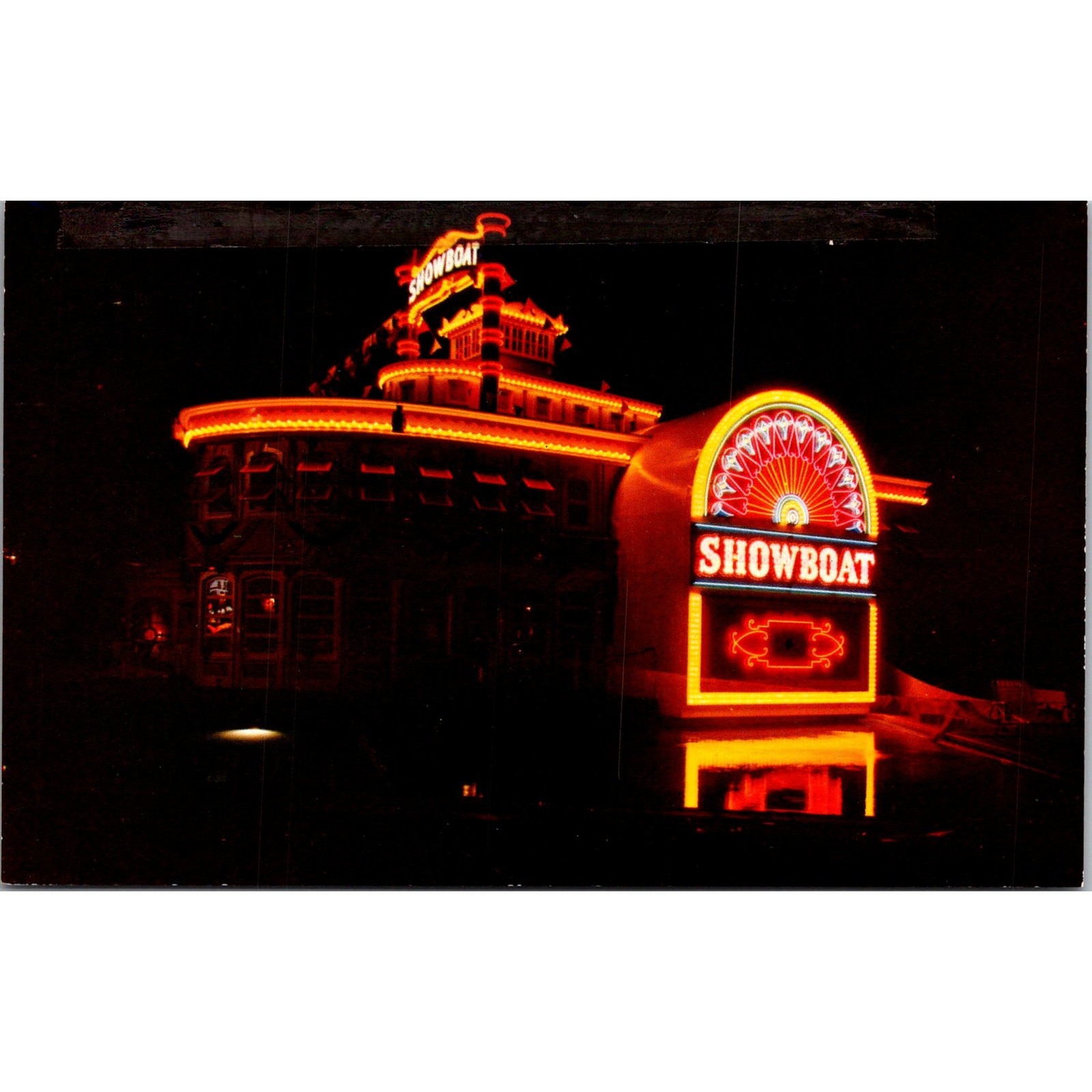 The Showboat Lounge Open 24 Hours A Day Las Vegas NV Vintage Postcard SPY7