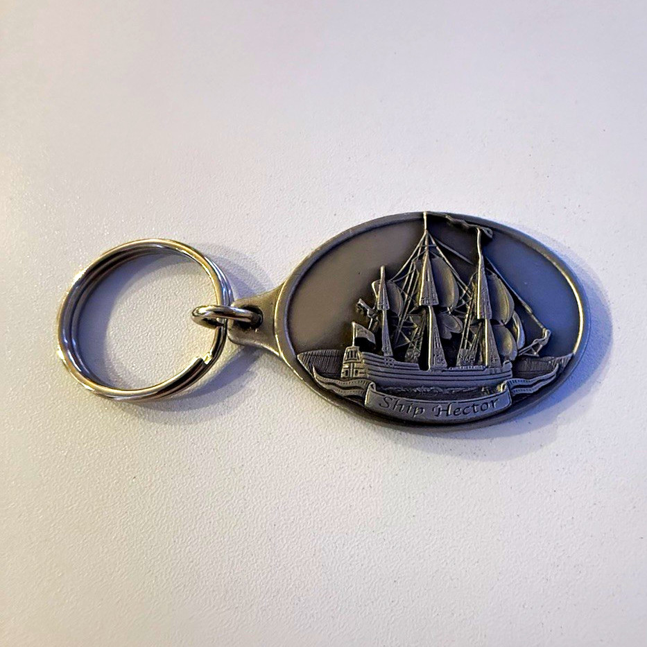 Pegasus Pewter Ship Hector 1773 Nova Scotia Keychain Pictou Canada 1997