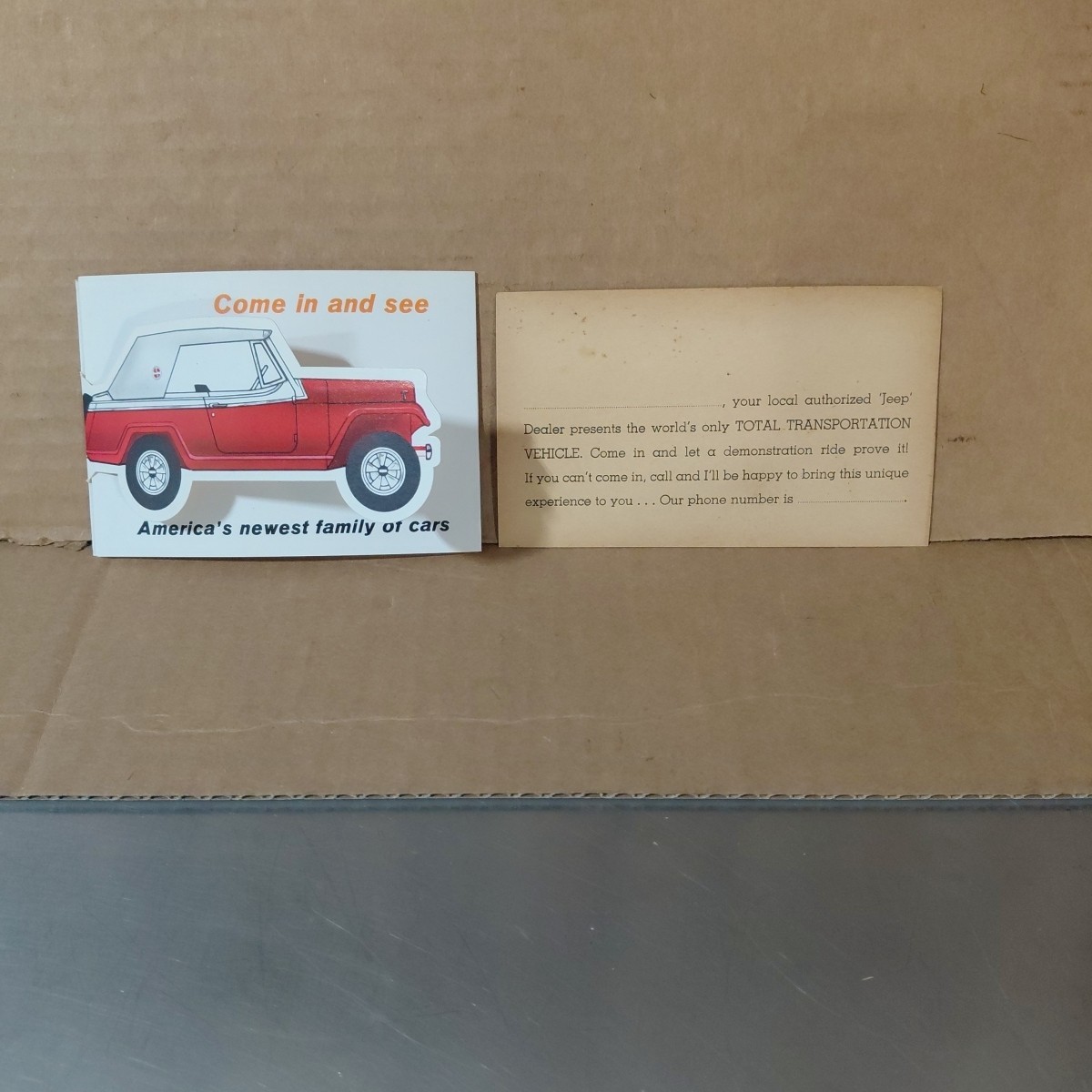 1967 Kaiser Jeep Jeepster & Jeepster Commando Fold Out Promotional mailer