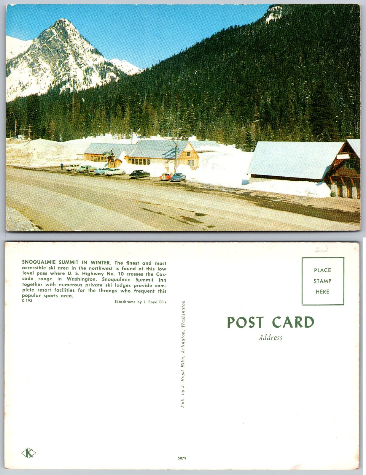 Snoqualmie Summit WA Winter Postcard