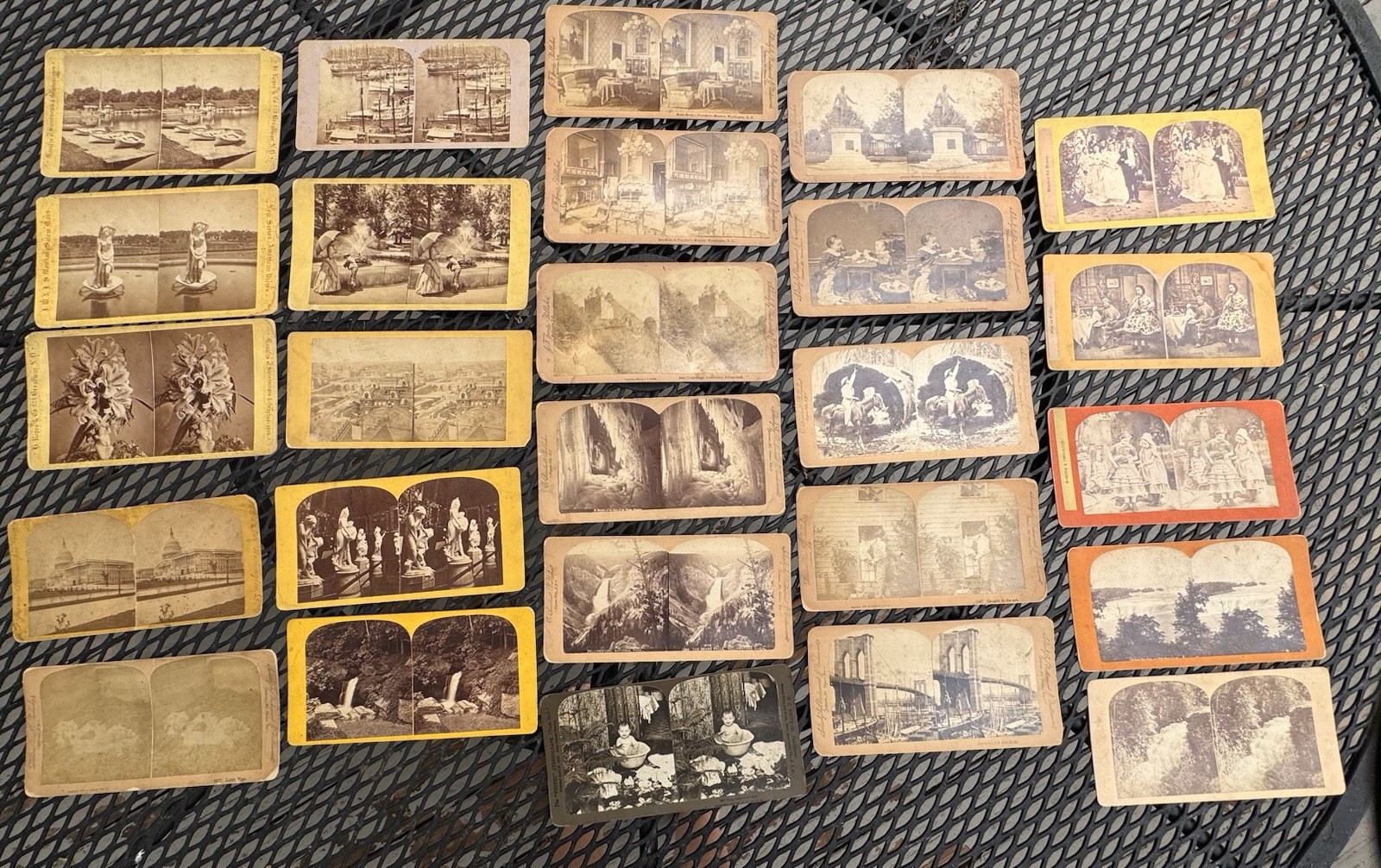 26 Antique Stereoview Cards Lot- Variety Of Subjects, Landmarks, Cities, History