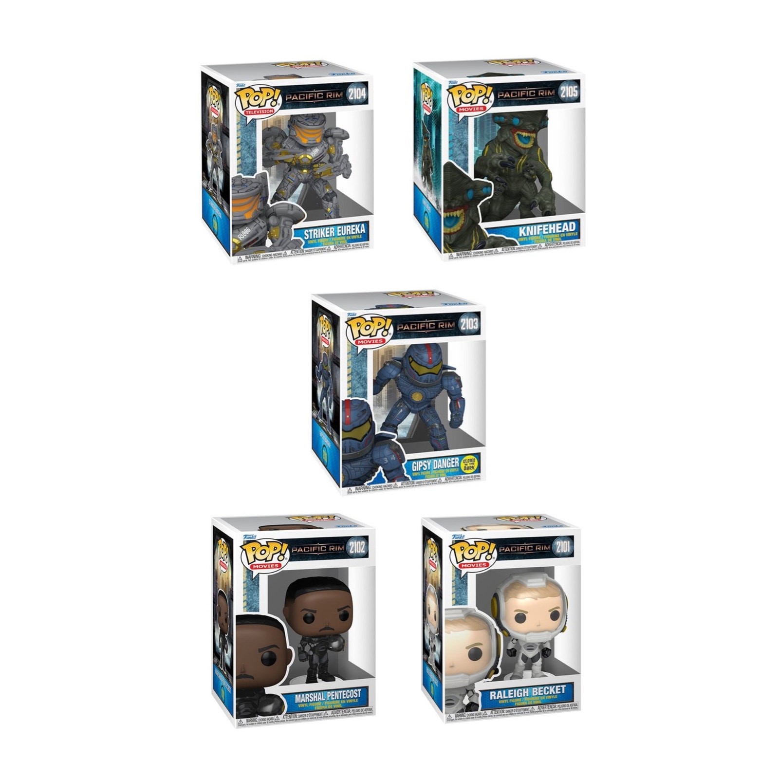 Pacific Rim Super Funko Pop Bundle of 5 (#2101, #2102, #2103, #2104, #2105)