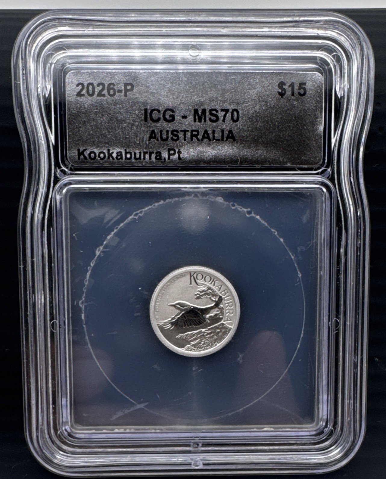 2026 Kookaburra,pt Platinum .9999 ICG-MS70 2026 Kookaburra,pt Platinum .9999 ICG-MS70