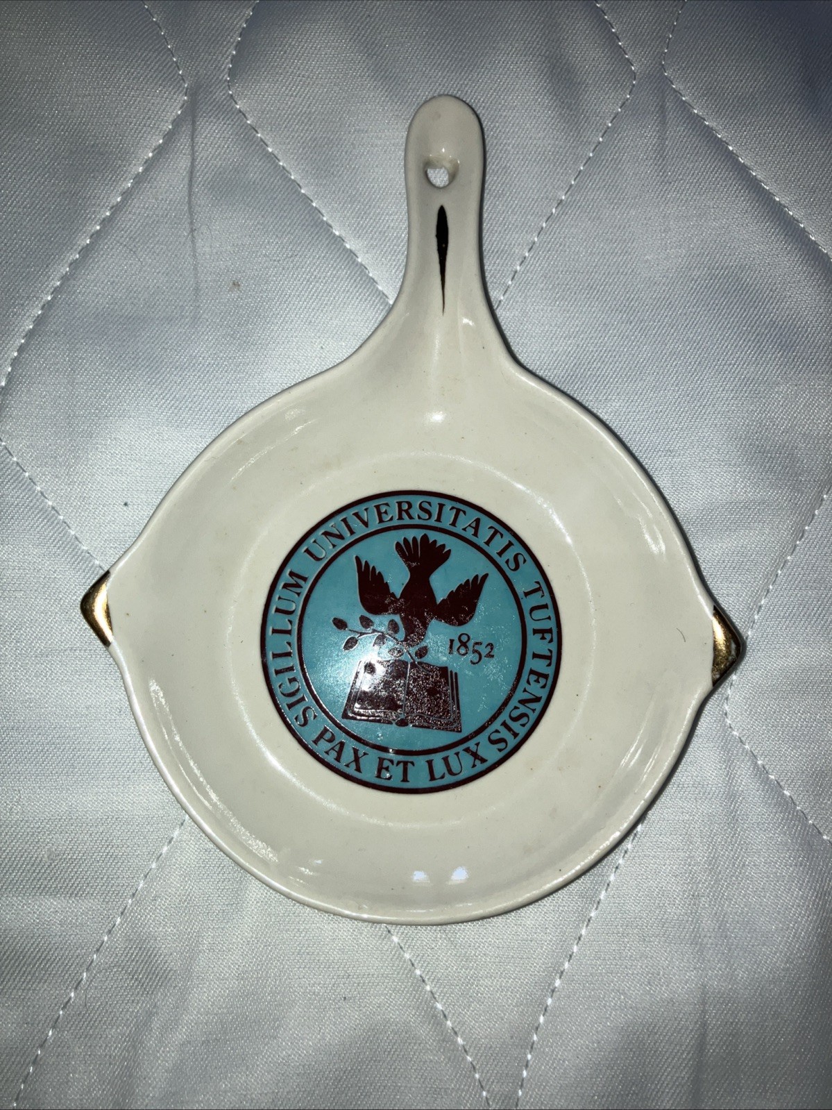 Vtg Tufts University Ceramic Minature Skillet Novelty Vtg Tufts University Ceramic Minature Skillet Novelty