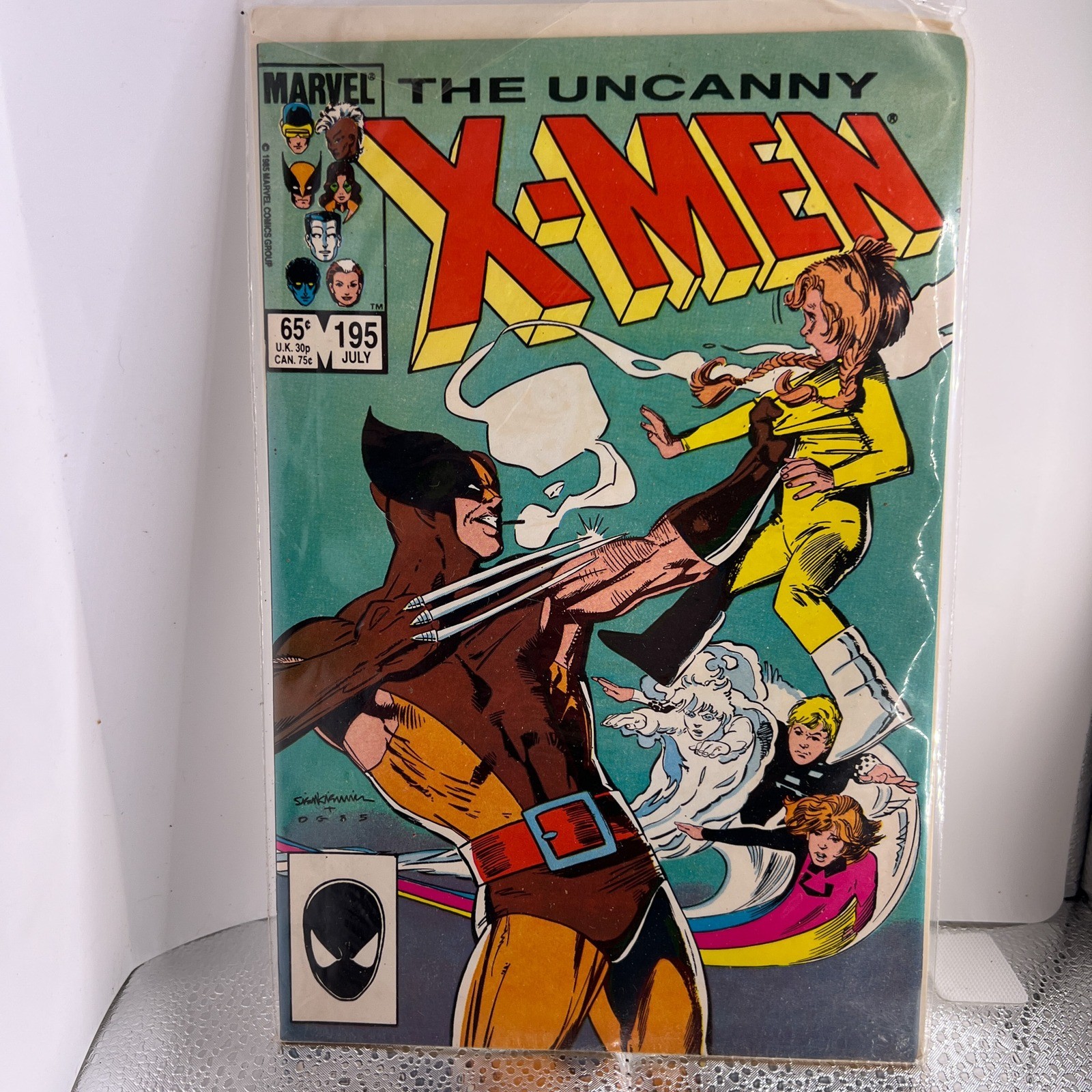 Marvel The Uncanny X-Men #195 July 1985 Wolverine Power Pack Bill Sienkiewicz