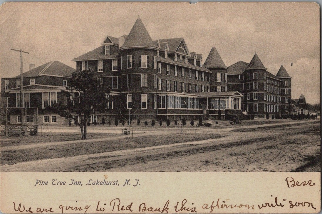 Vintage Postcard 1901-1907 Pine Tree Inn, Lakehurst, New Jersey (NJ) Vintage Postcard 1901-1907 Pine Tree Inn, Lakehurst, New Jersey (NJ)