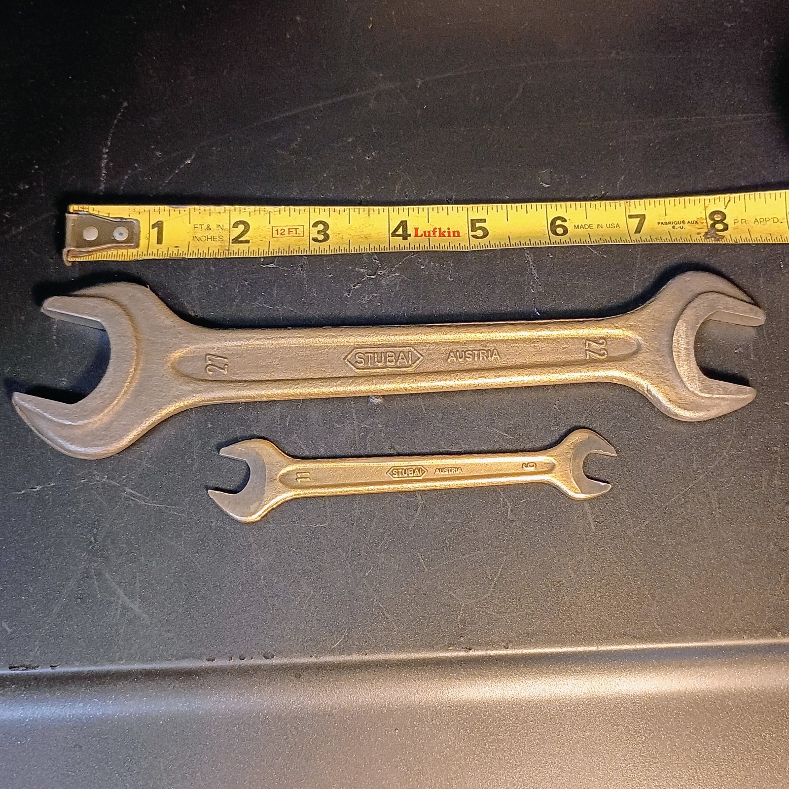 Vintage 1960s Made In Austria Set Of 2 Wrenches 27MM 22MM 11MM 6MM Stubai DIN895
