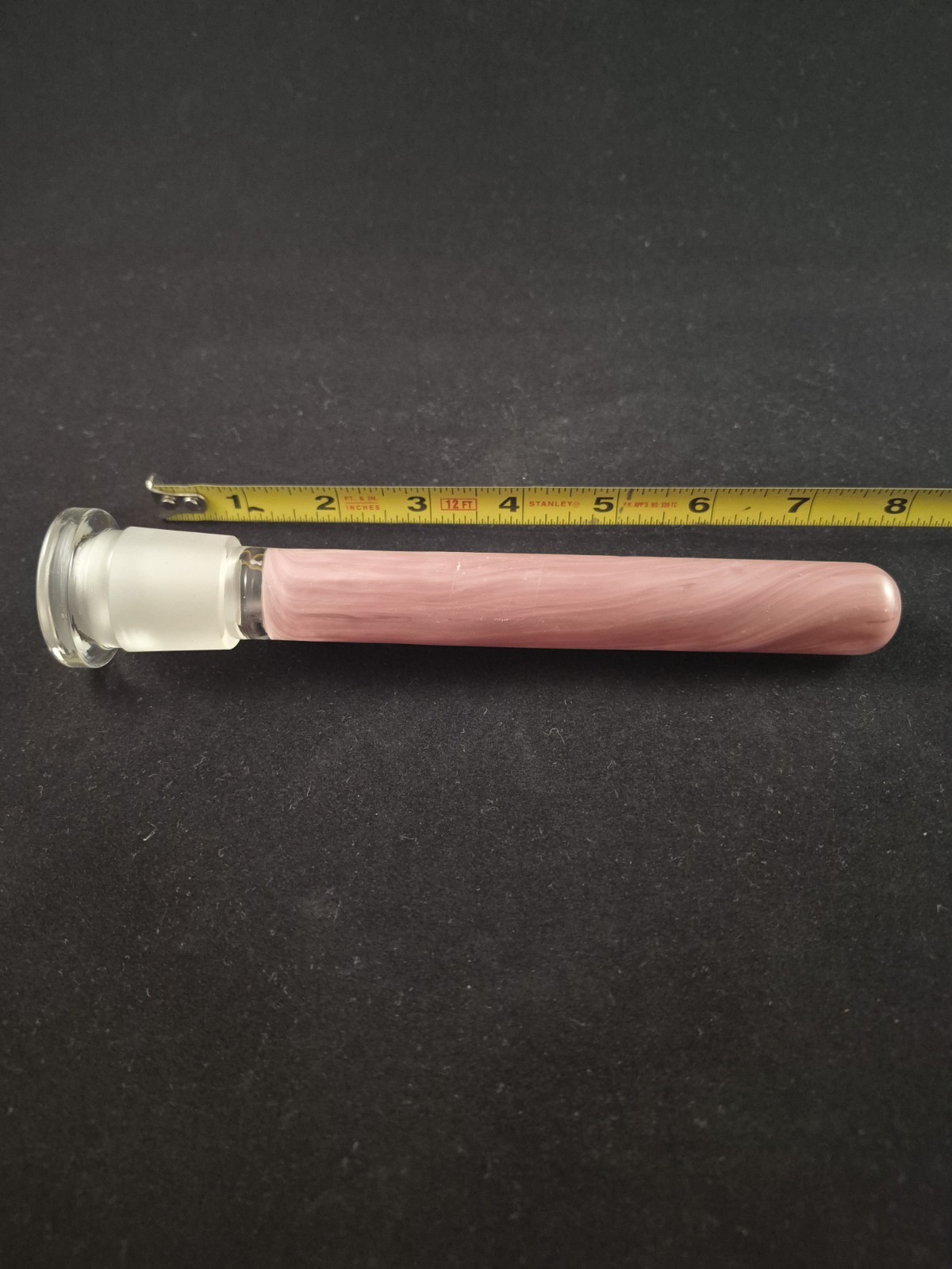 Heady Hand Blown Glass Downstem 29mm X 18mm Pink 