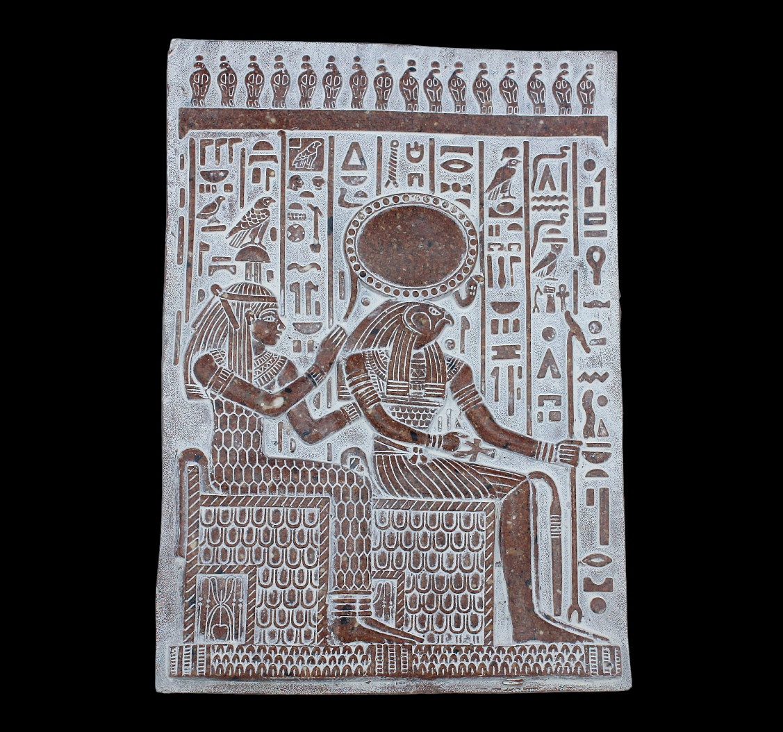 UNIQUE PHARAONIC HANDMADE ANCIENT EGYPTIAN Nefertiti and Horus Temple Stella